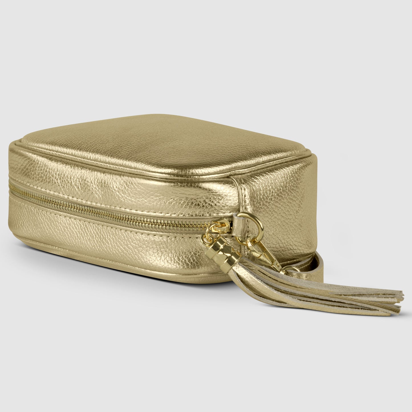 Italian Genuine Metallic Calf Leather Crossbody Bag 231302