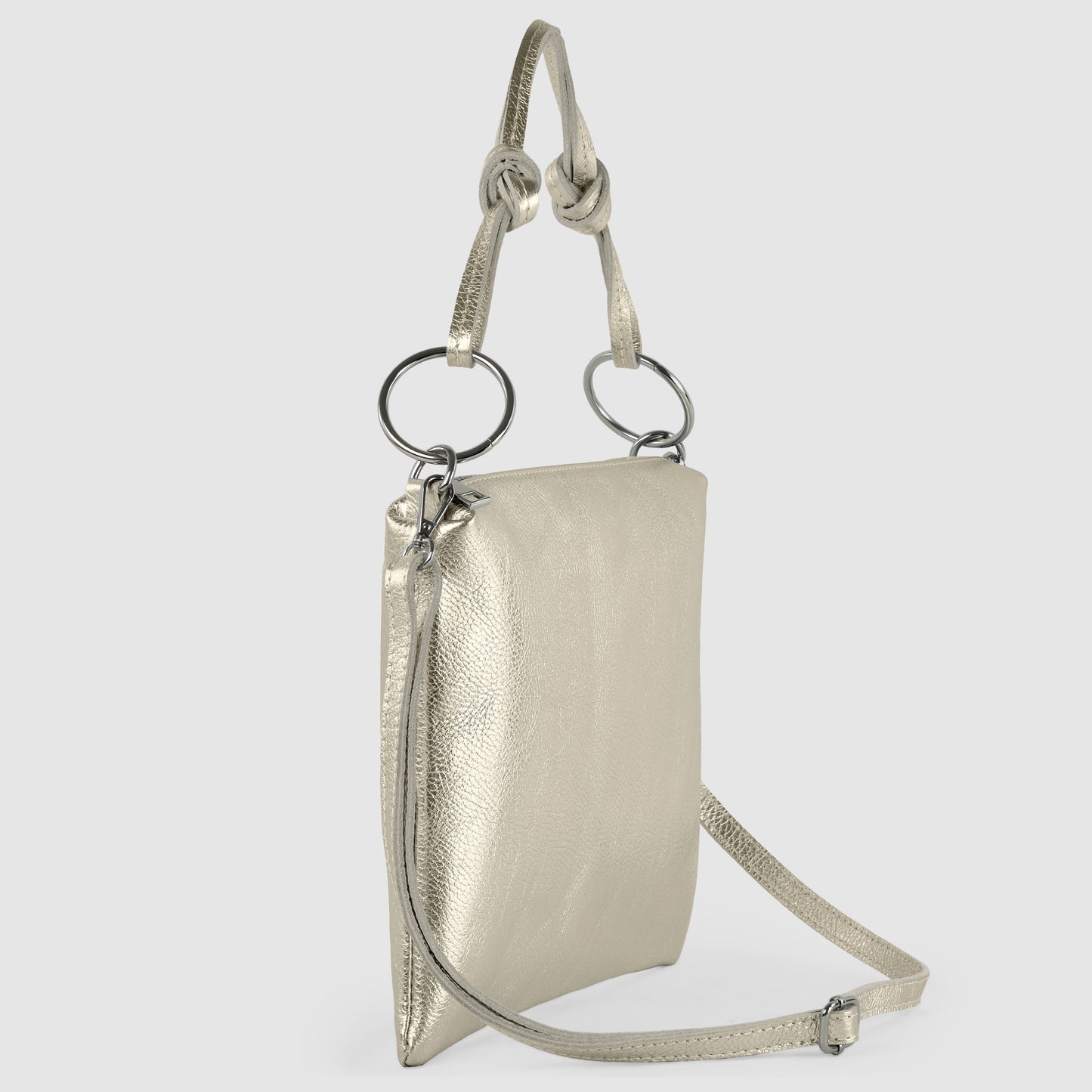 Italian Genuine Metallic Calf Leather Shoulder Bag 171551