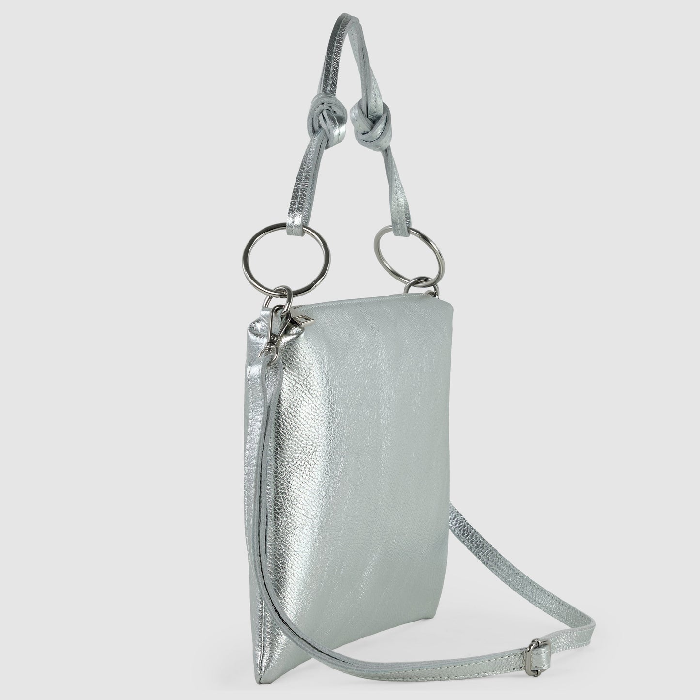 Italian Genuine Metallic Calf Leather Shoulder Bag 171551