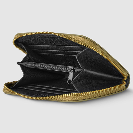 Italian Genuine Metallic Calf Leather Wallet 650988
