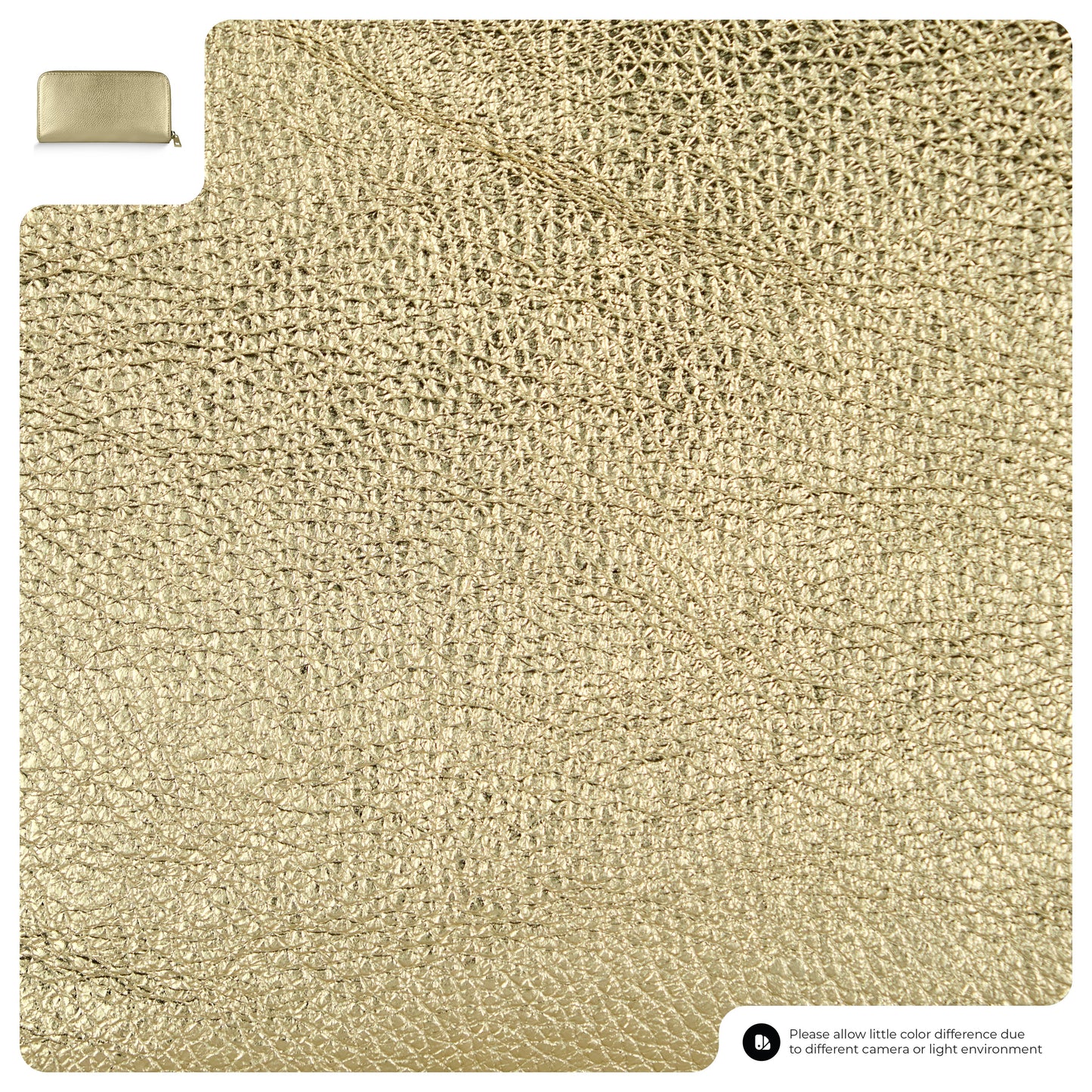 Italian Genuine Metallic Calf Leather Wallet 651088