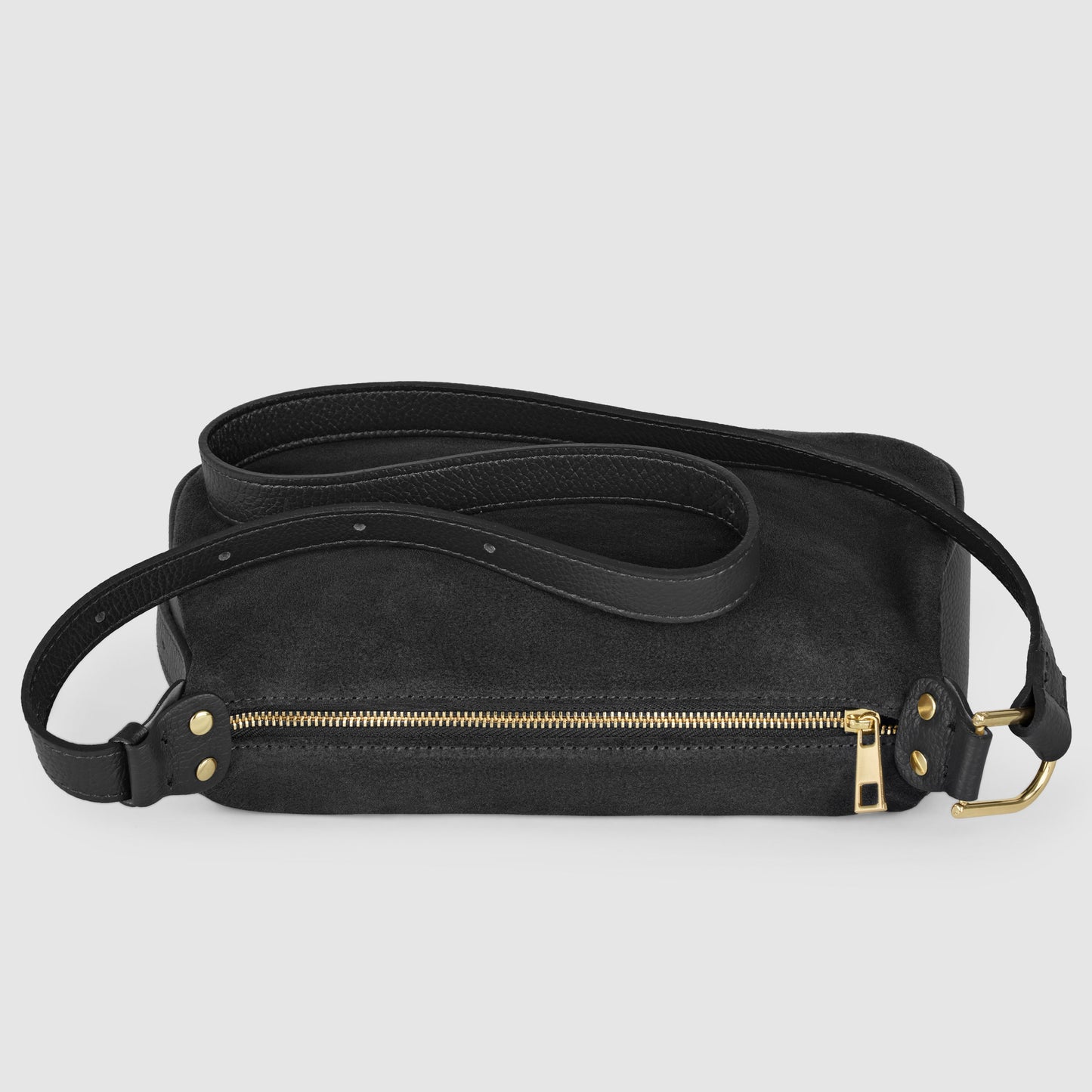 Italian Genuine Suede Crossbody Bag 242265