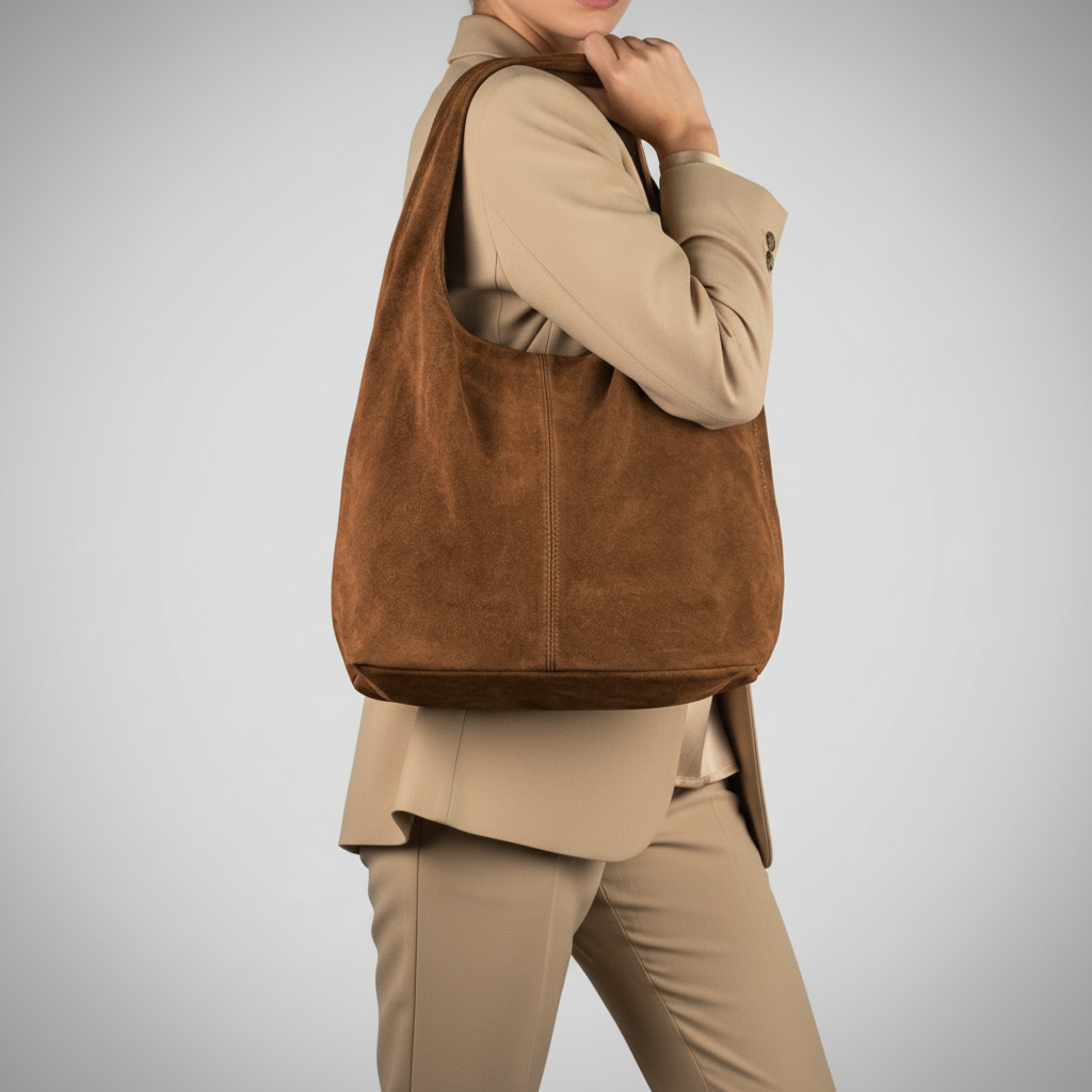 Italian Genuine Suede Hobo Bag 011943