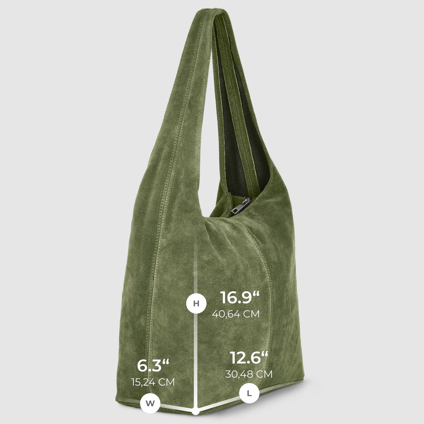 Italian Genuine Suede Hobo Bag 011943