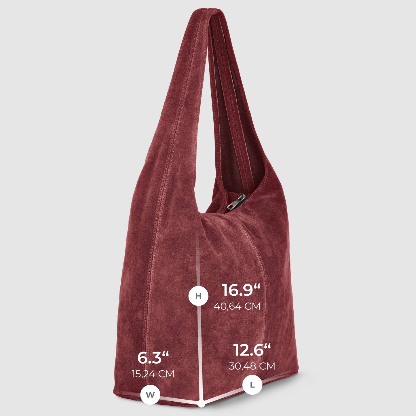 Italian Genuine Suede Hobo Bag 011943