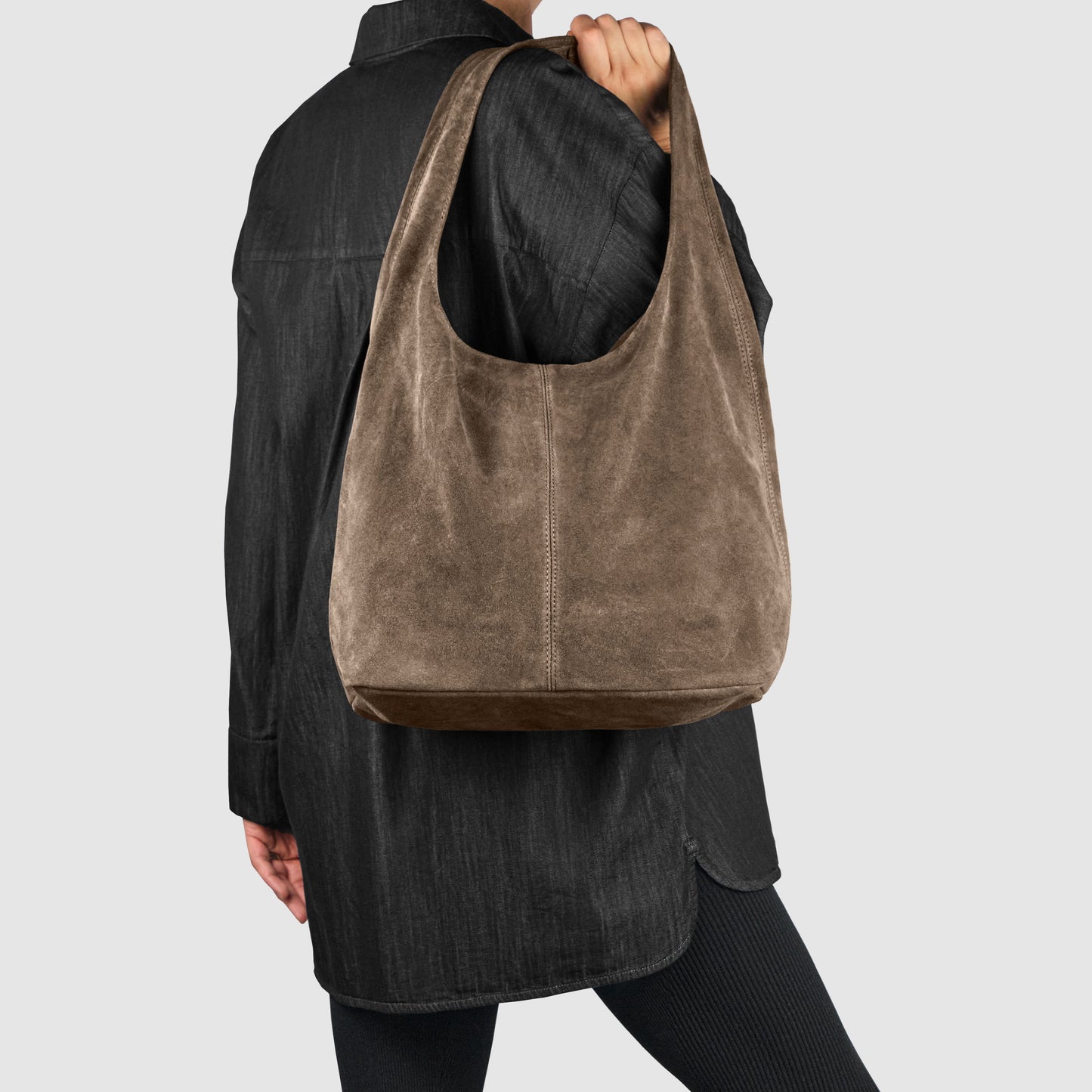 Italian Genuine Suede Hobo Bag 011943