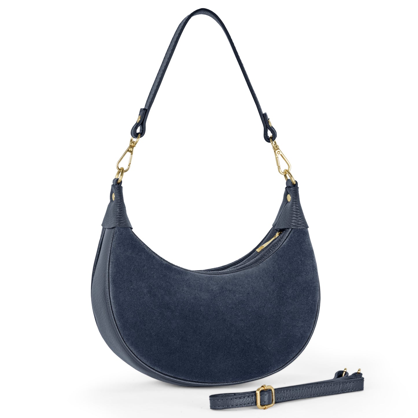 Italian Genuine Suede & Calf Leather Shoulder Bag 222024