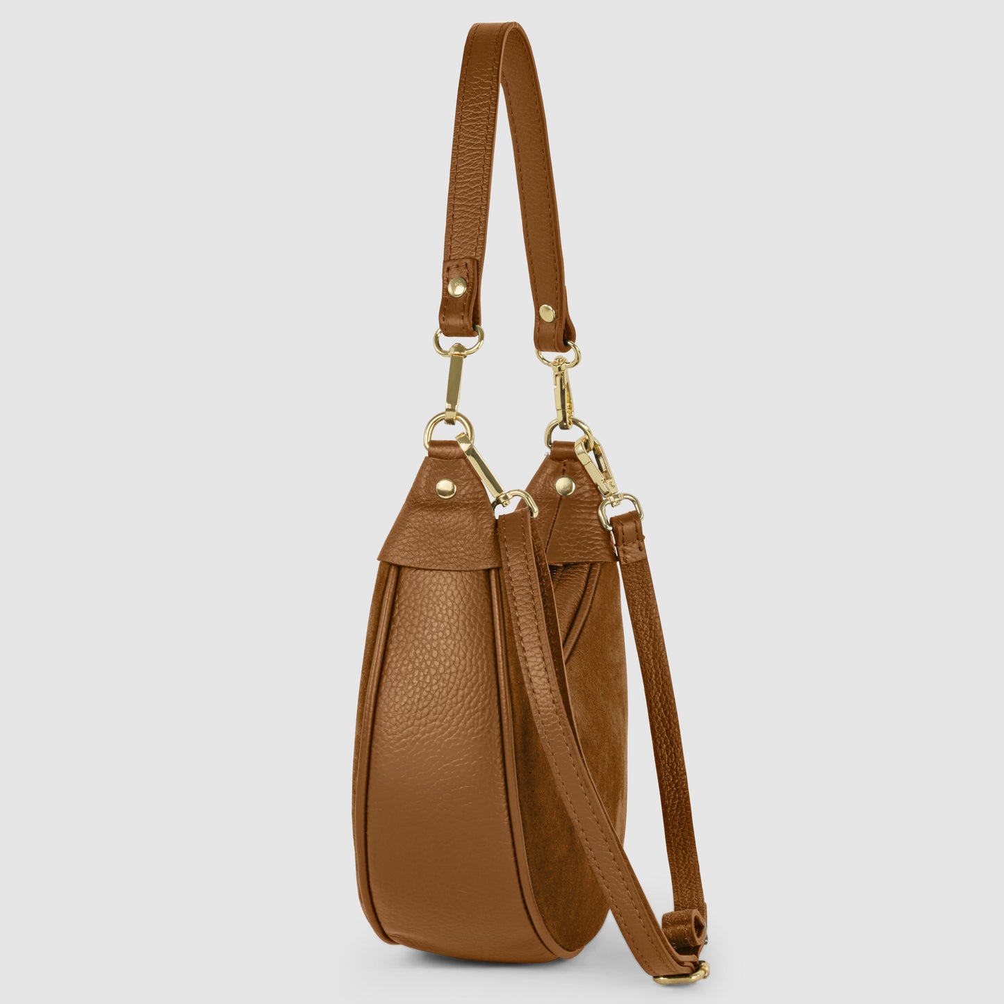 Italian Genuine Suede & Calf Leather Shoulder Bag 222024