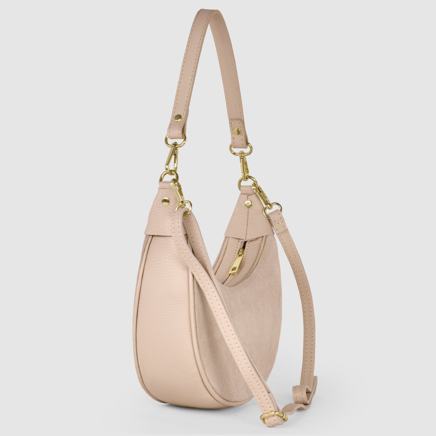 Italian Genuine Suede & Calf Leather Shoulder Bag 222024
