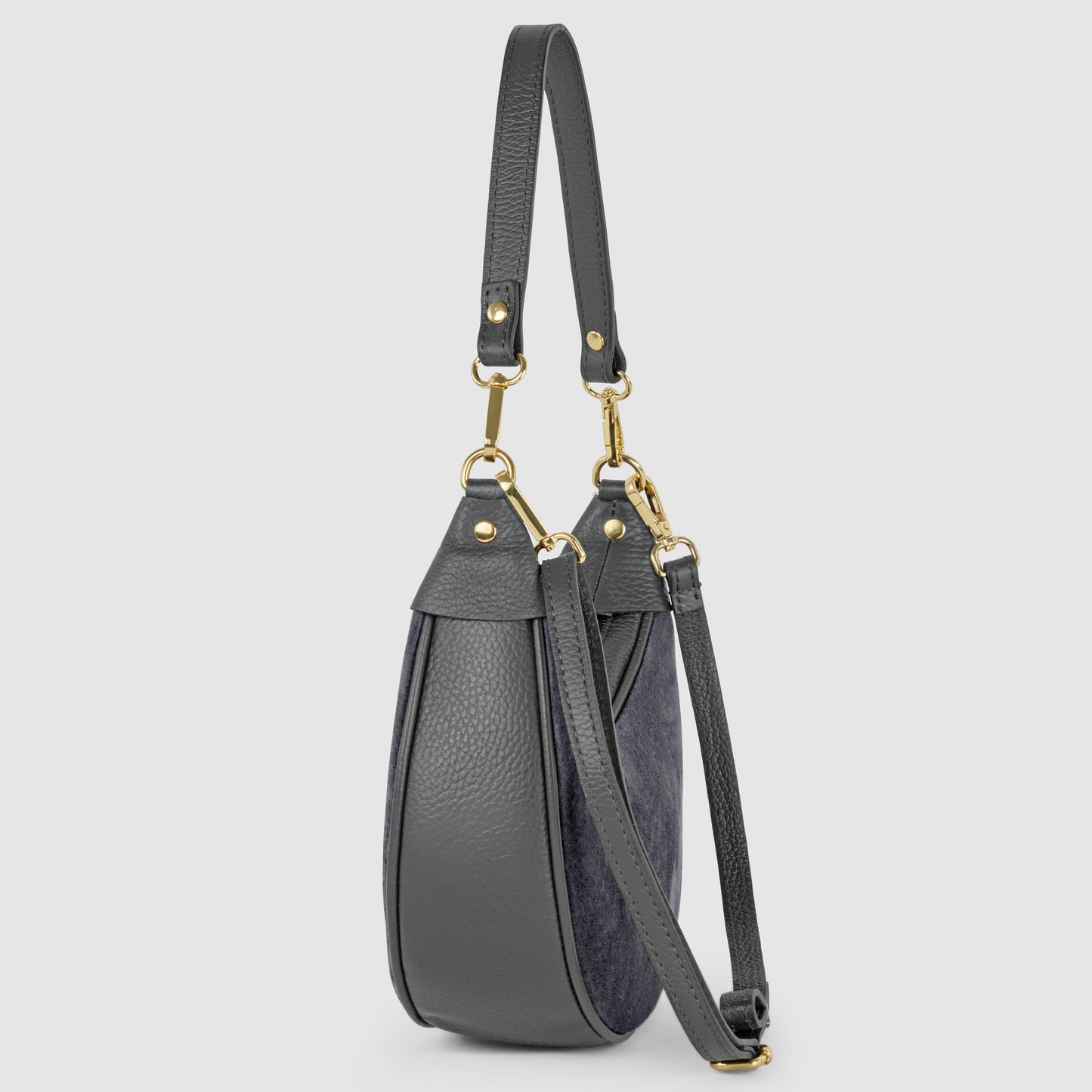 Italian Genuine Suede & Calf Leather Shoulder Bag 222024