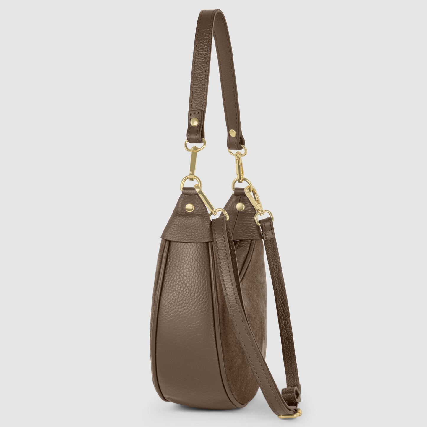 Italian Genuine Suede & Calf Leather Shoulder Bag 222024