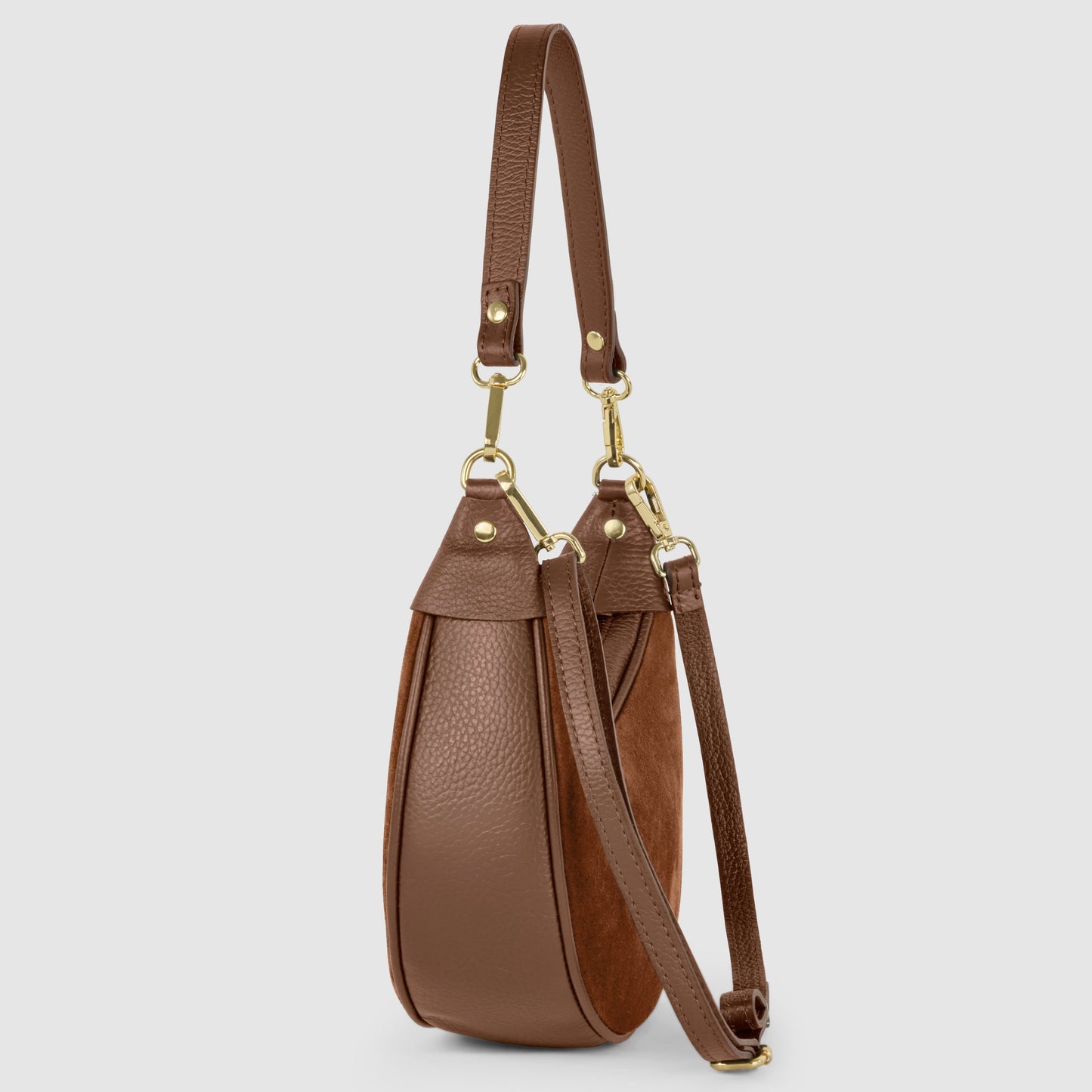 Italian Genuine Suede & Calf Leather Shoulder Bag 222024