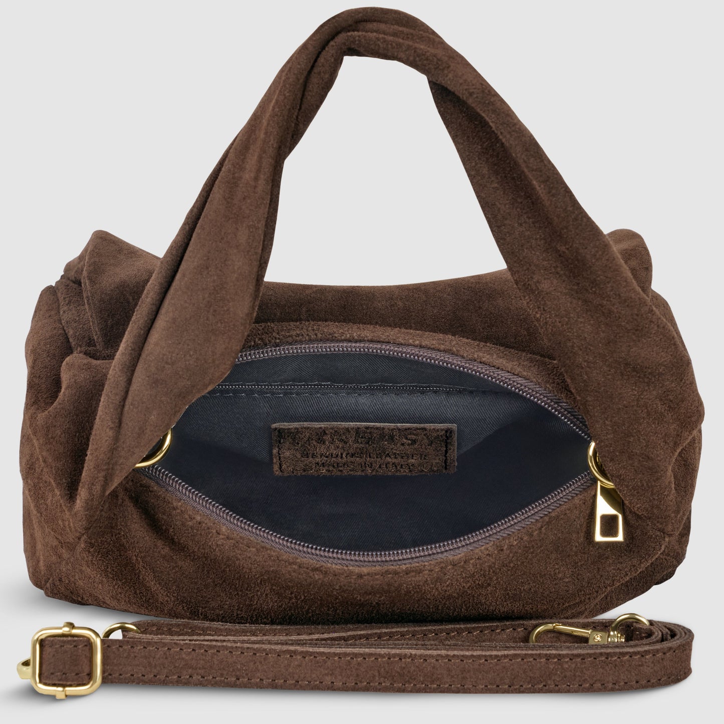 Italian Genuine Suede Top-Handle Bag 262495