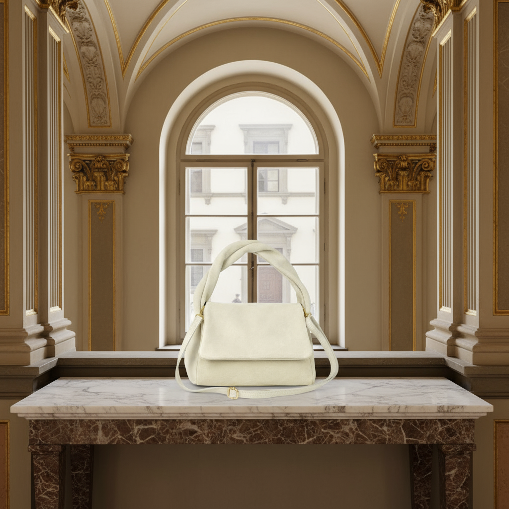Italian Genuine Suede Top-Handle Bag 262495