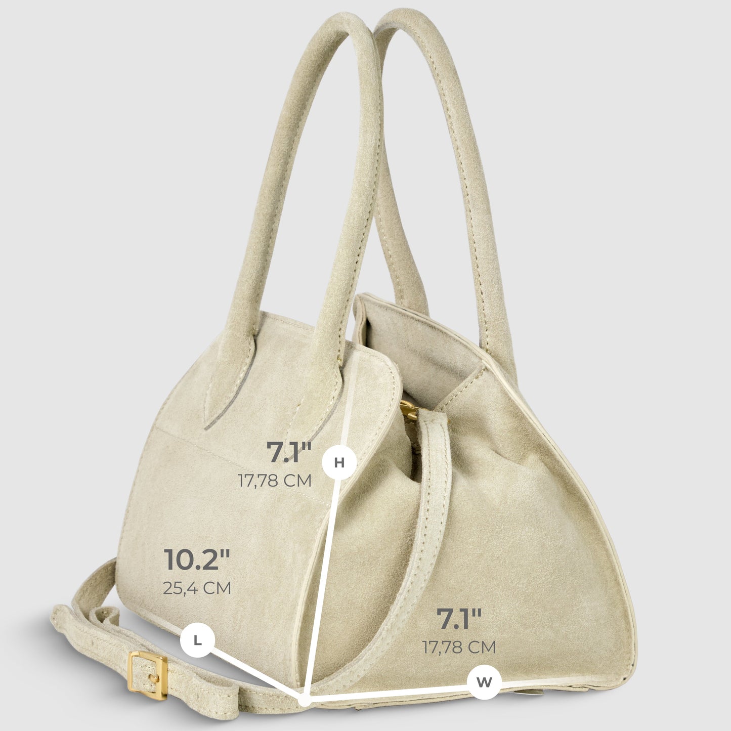 Italian Genuine Suede Top-Handle Bag 302811