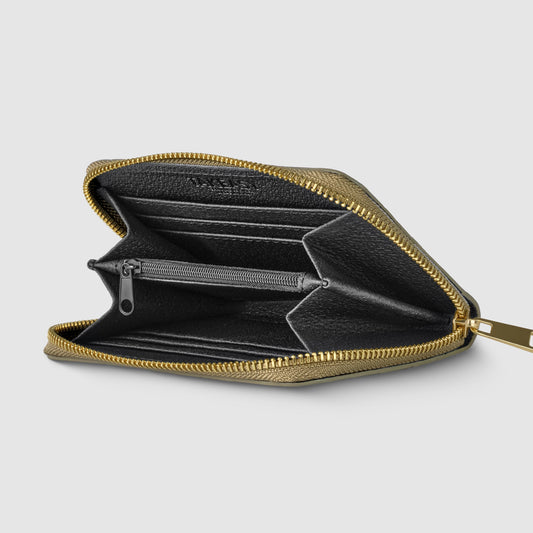 Italian Genuine Weave Metallic Suede Wallet 650988