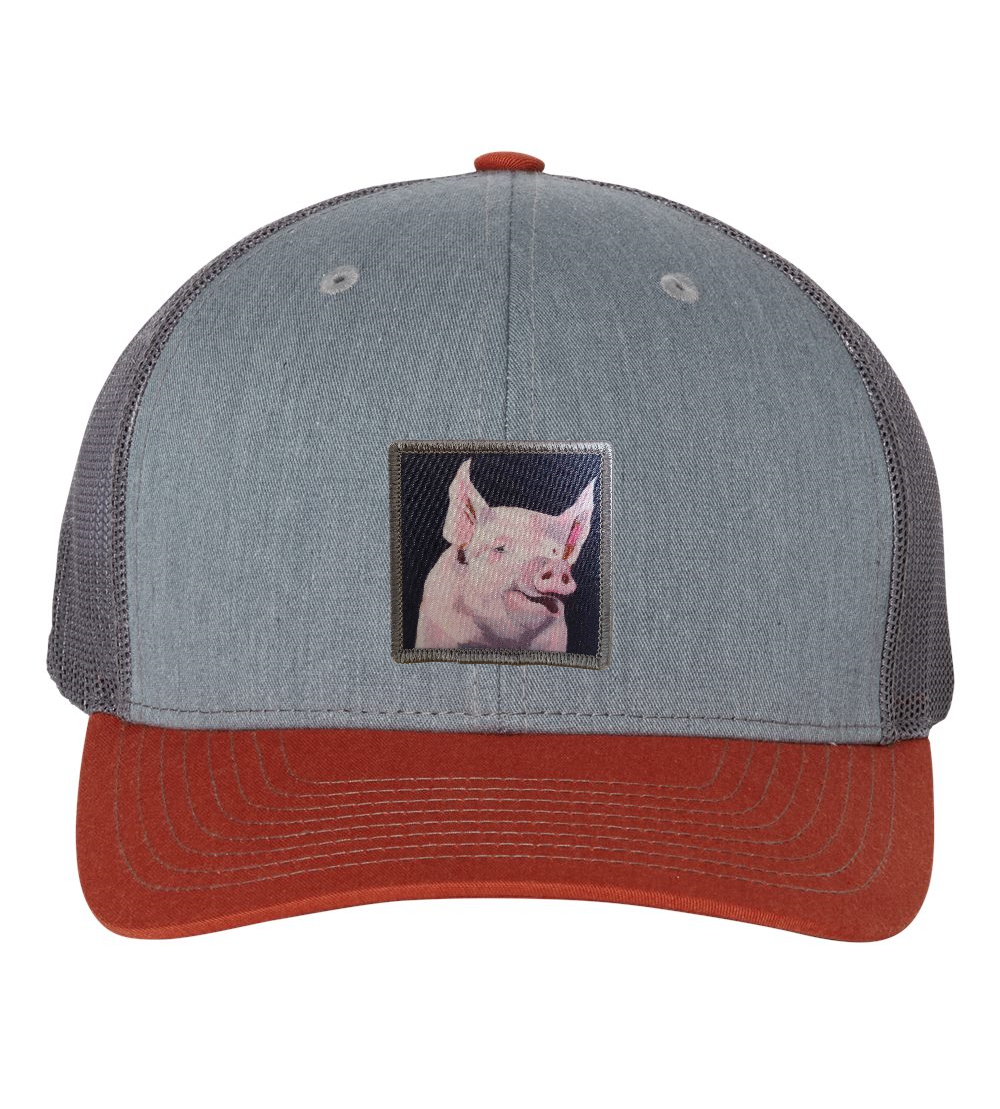 Grey/Terracotta Trucker
