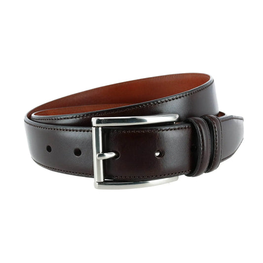 Lorenzo 32mm Dropped Edge Leather Dress Belt Trafalgar Store