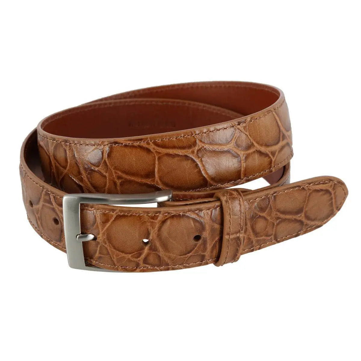 Toby Mock Turtle Embossed Italian Leather 35mm Belt Trafalgar Store