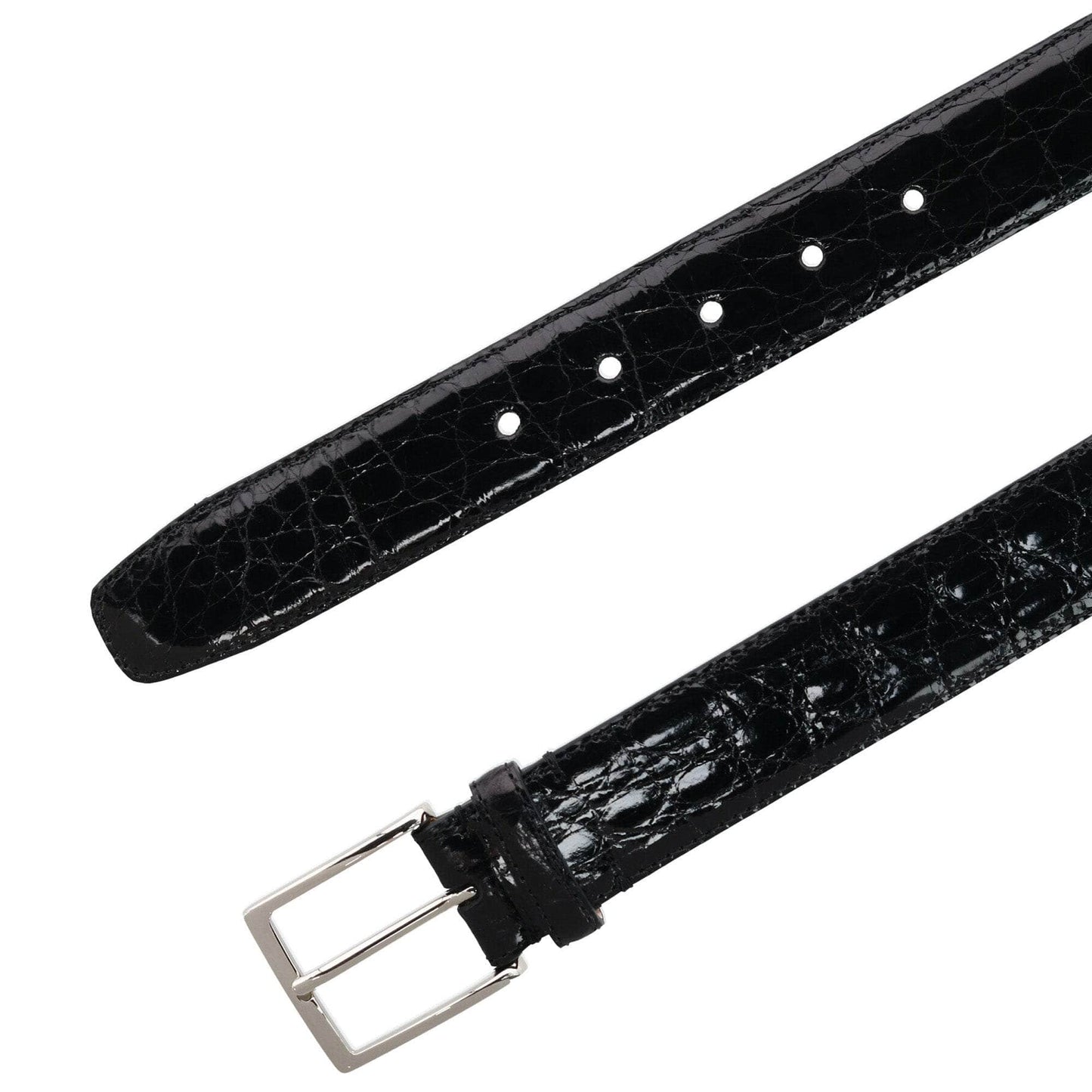 Genuine Caiman Crocodile 35mm Leather Dress Belt