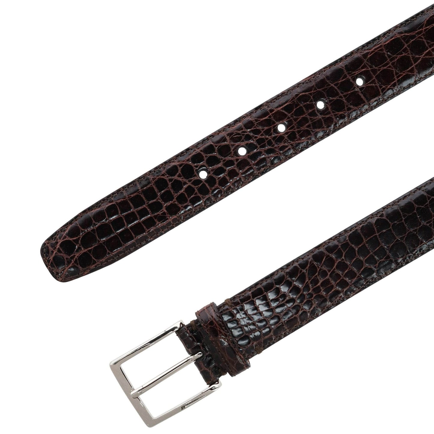 Genuine Caiman Crocodile 35mm Leather Dress Belt