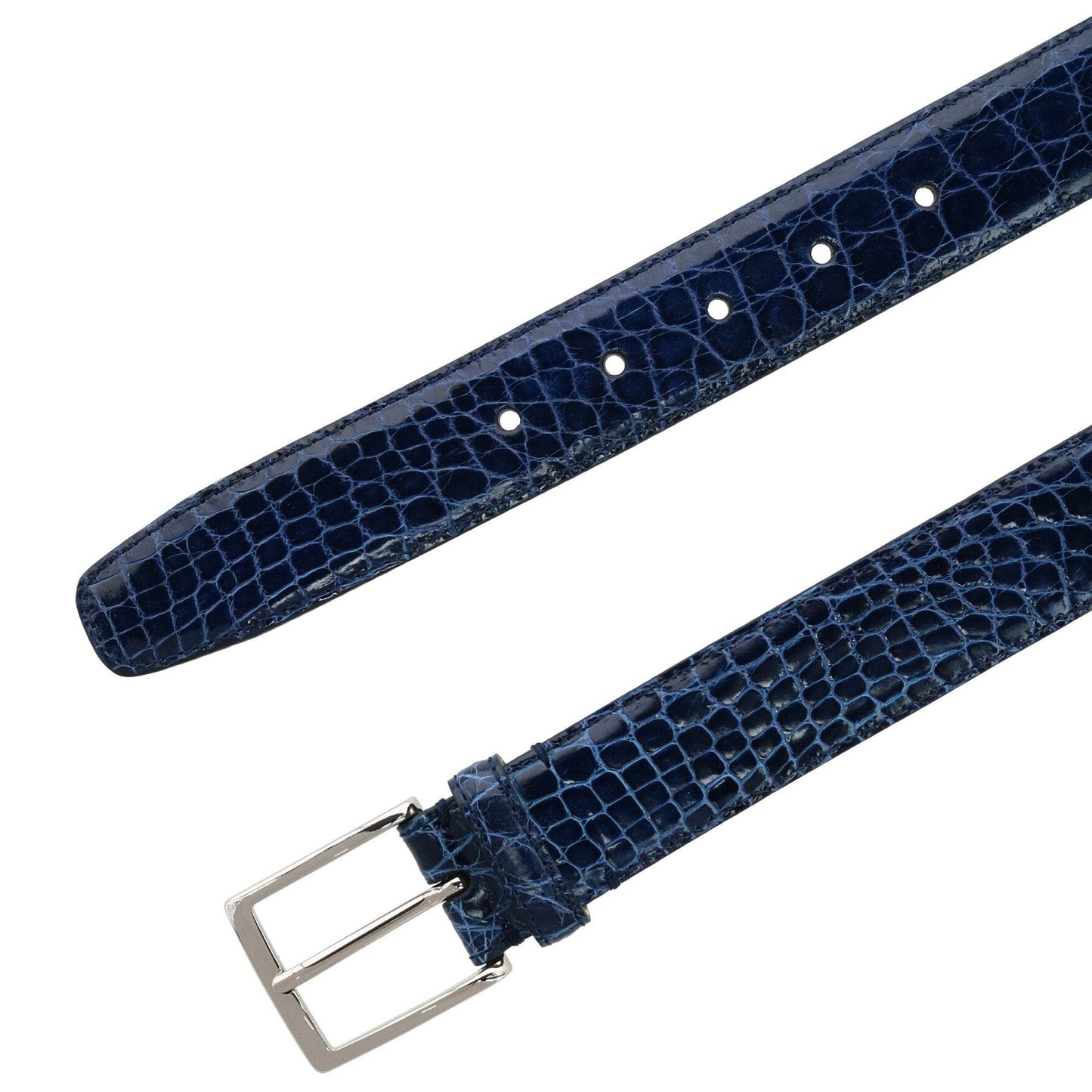 Genuine Caiman Crocodile 35mm Leather Dress Belt