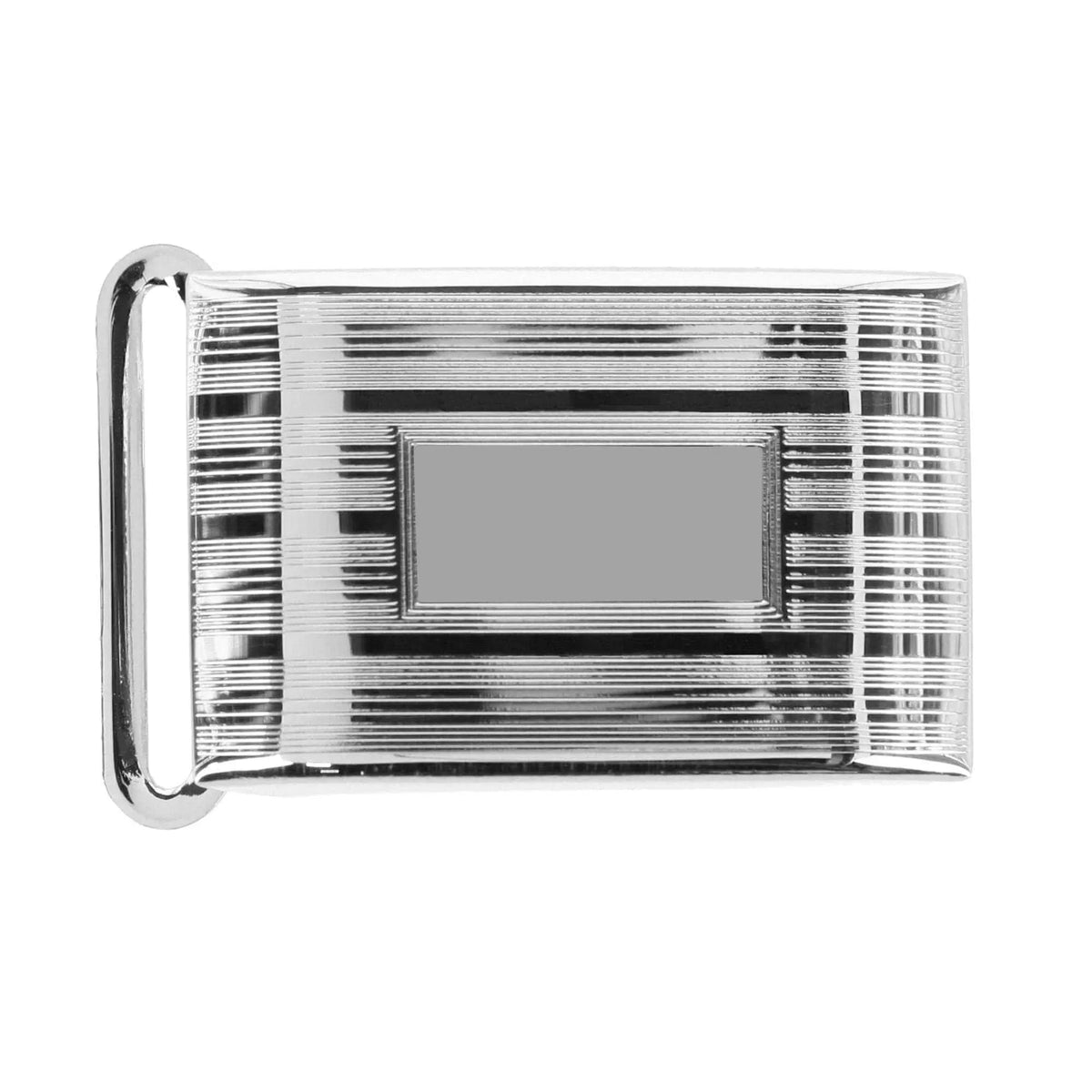 25mm Engine Turned Engraved Compression Belt Buckle with Small Loop Trafalgar Store
