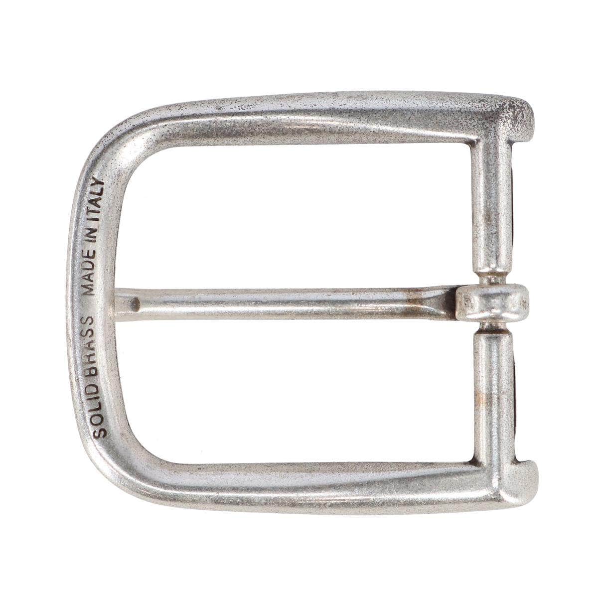 35mm Detailed Italian Silver Rounded Buckle