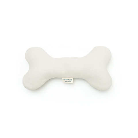 Boba & Vespa Plush Hemp Dog Toy Bone for Gentle Chewers