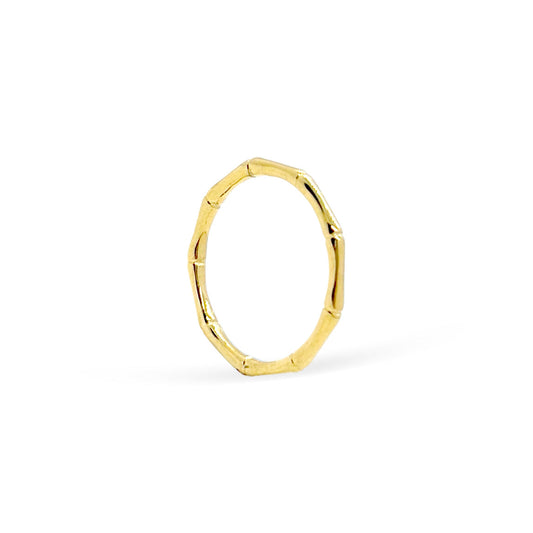 HALLIE DAINTY GOLD BAMBOO RING BAND