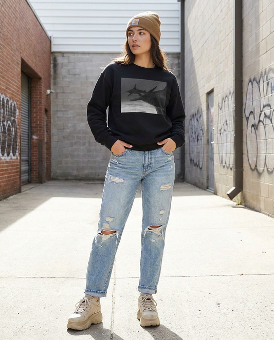 Hammerhead Pursuit, Shark Fan Sweater, Ocean Fan, Moss Apparel, Unisex Crewneck Sweatshirt