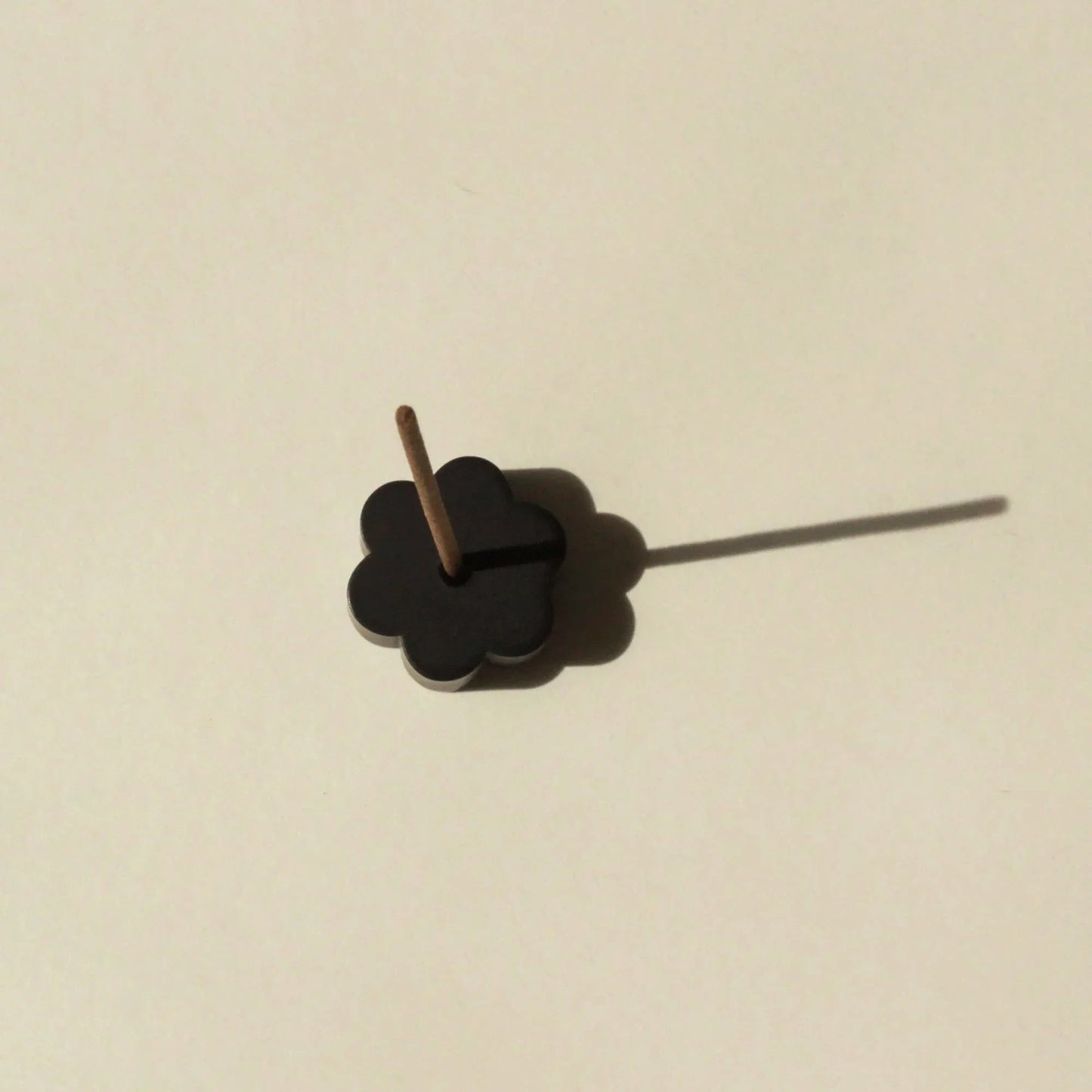 Flower Black Brass Incense Holder