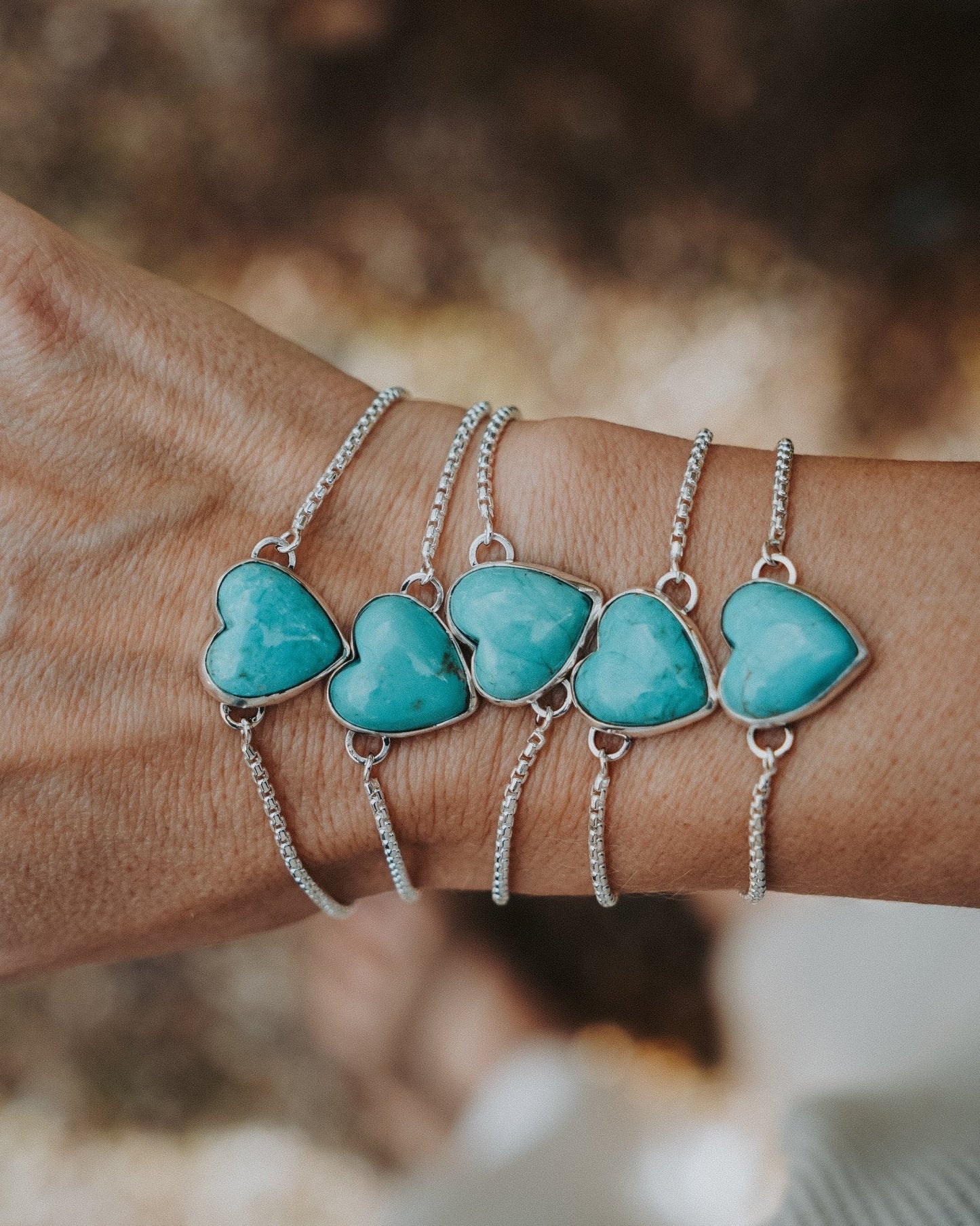 Turquoise Lovers Bracelet in Tyrone Turquoise
