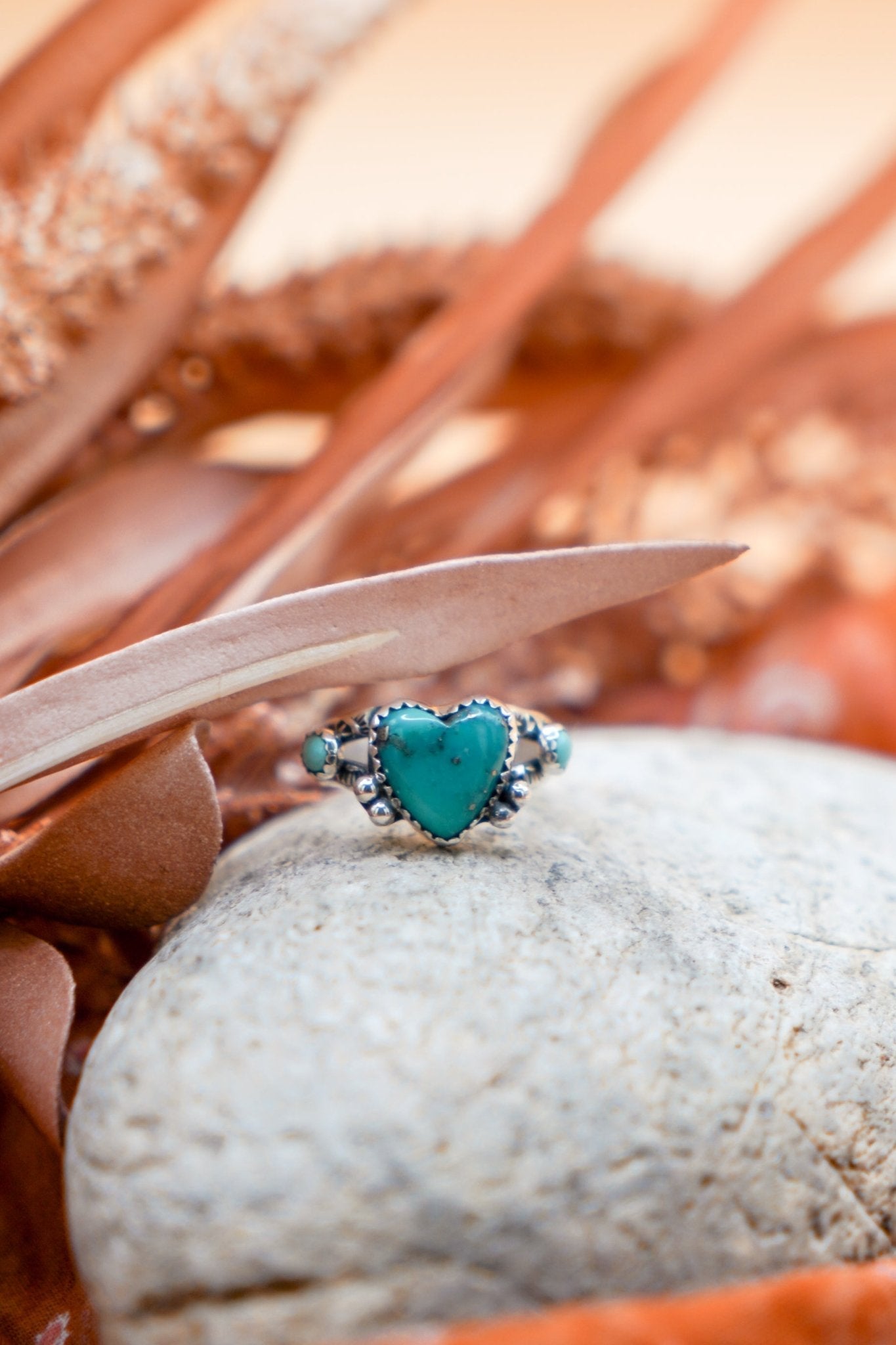 Turquoise Lover's Ring in Tyrone & Carico Lake Turquoise