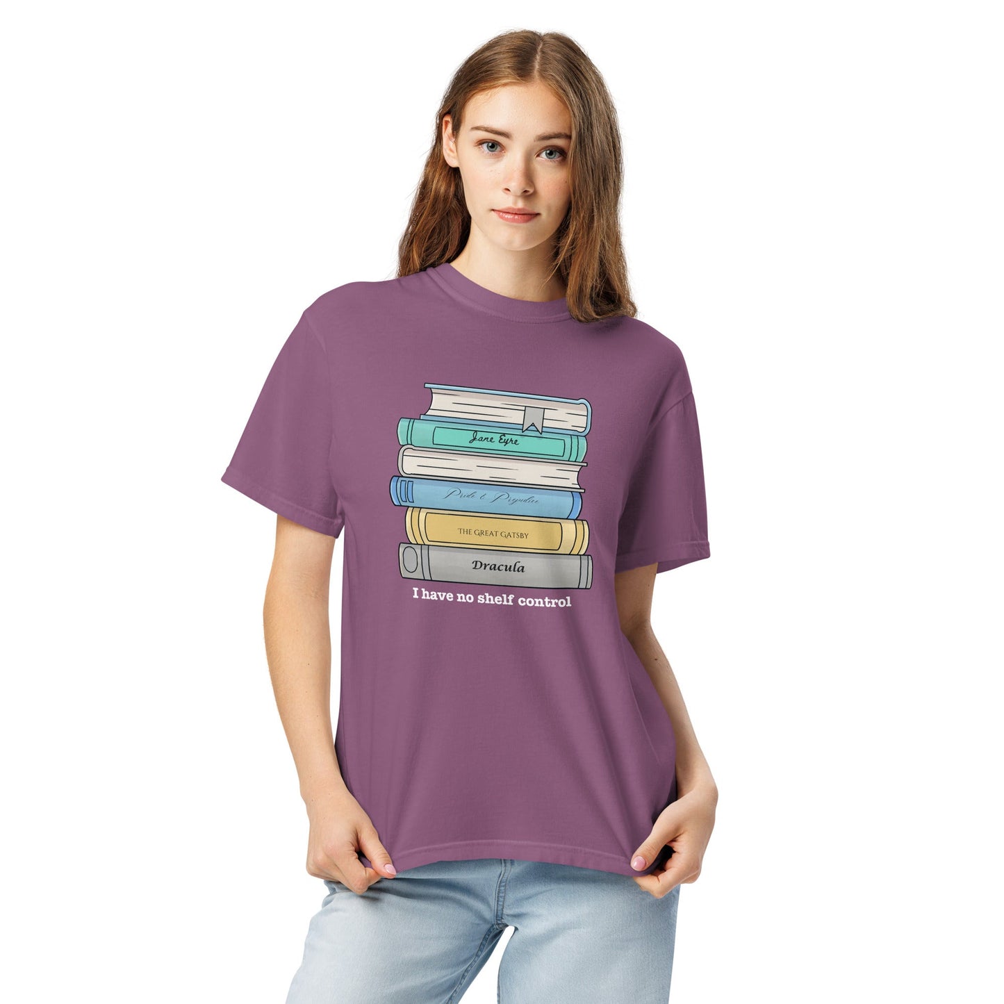 No Shelf Control Unisex garment-dyed heavyweight t-shirt