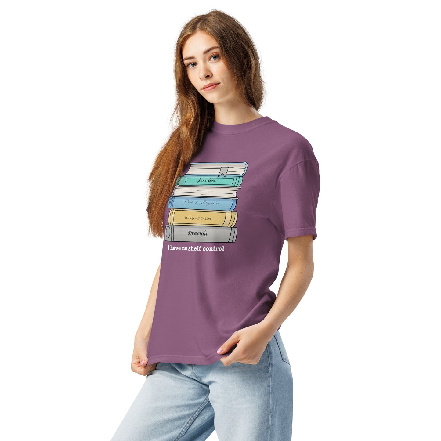 No Shelf Control Unisex garment-dyed heavyweight t-shirt