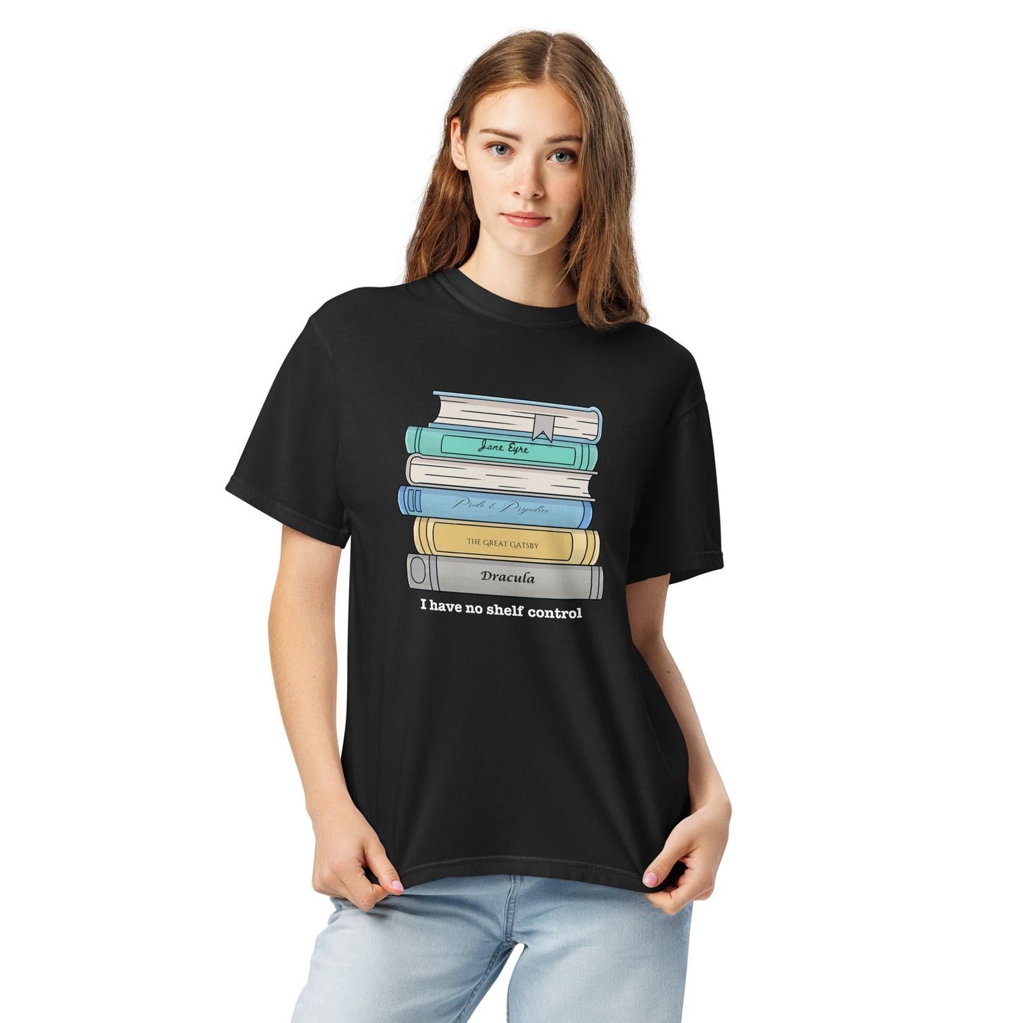 No Shelf Control Unisex garment-dyed heavyweight t-shirt