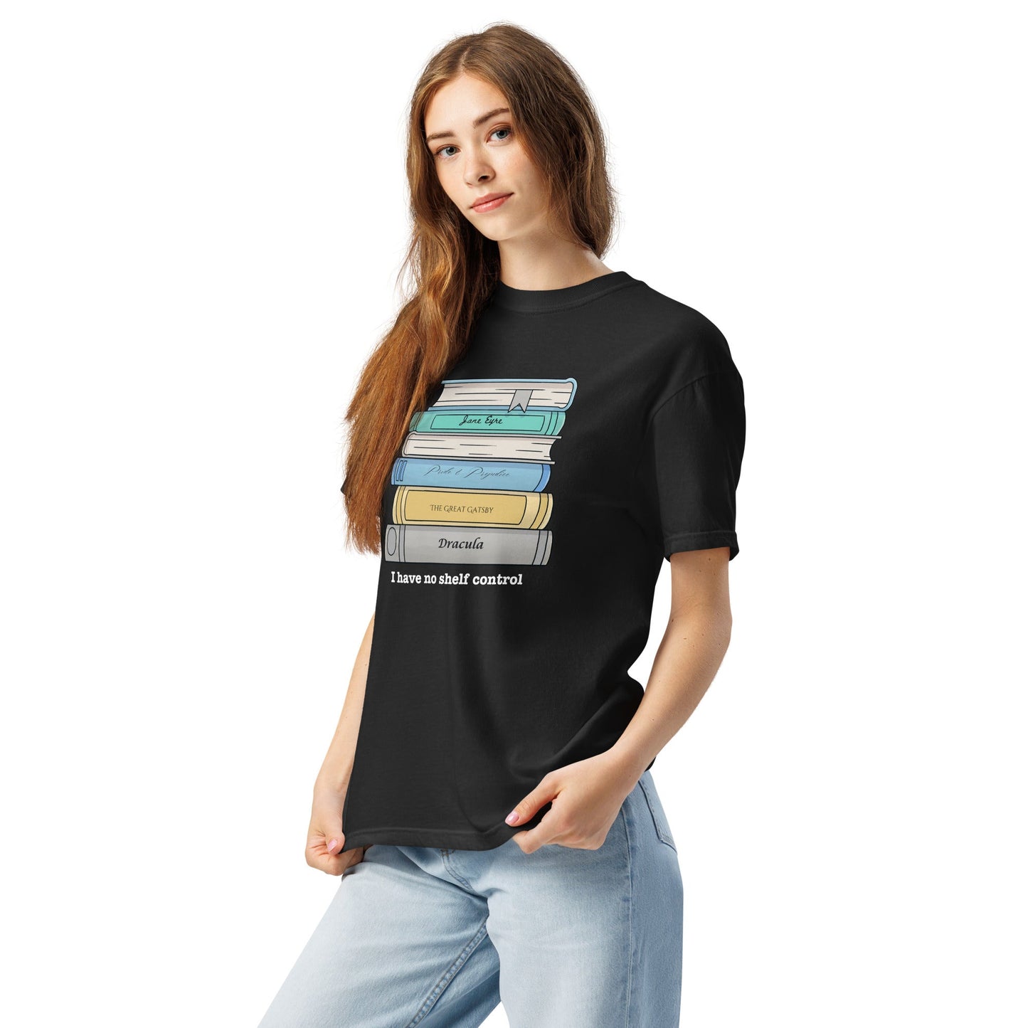 No Shelf Control Unisex garment-dyed heavyweight t-shirt