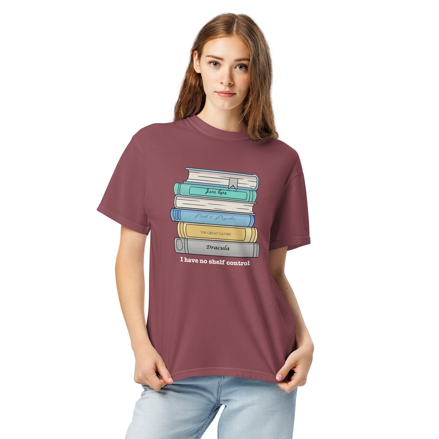 No Shelf Control Unisex garment-dyed heavyweight t-shirt