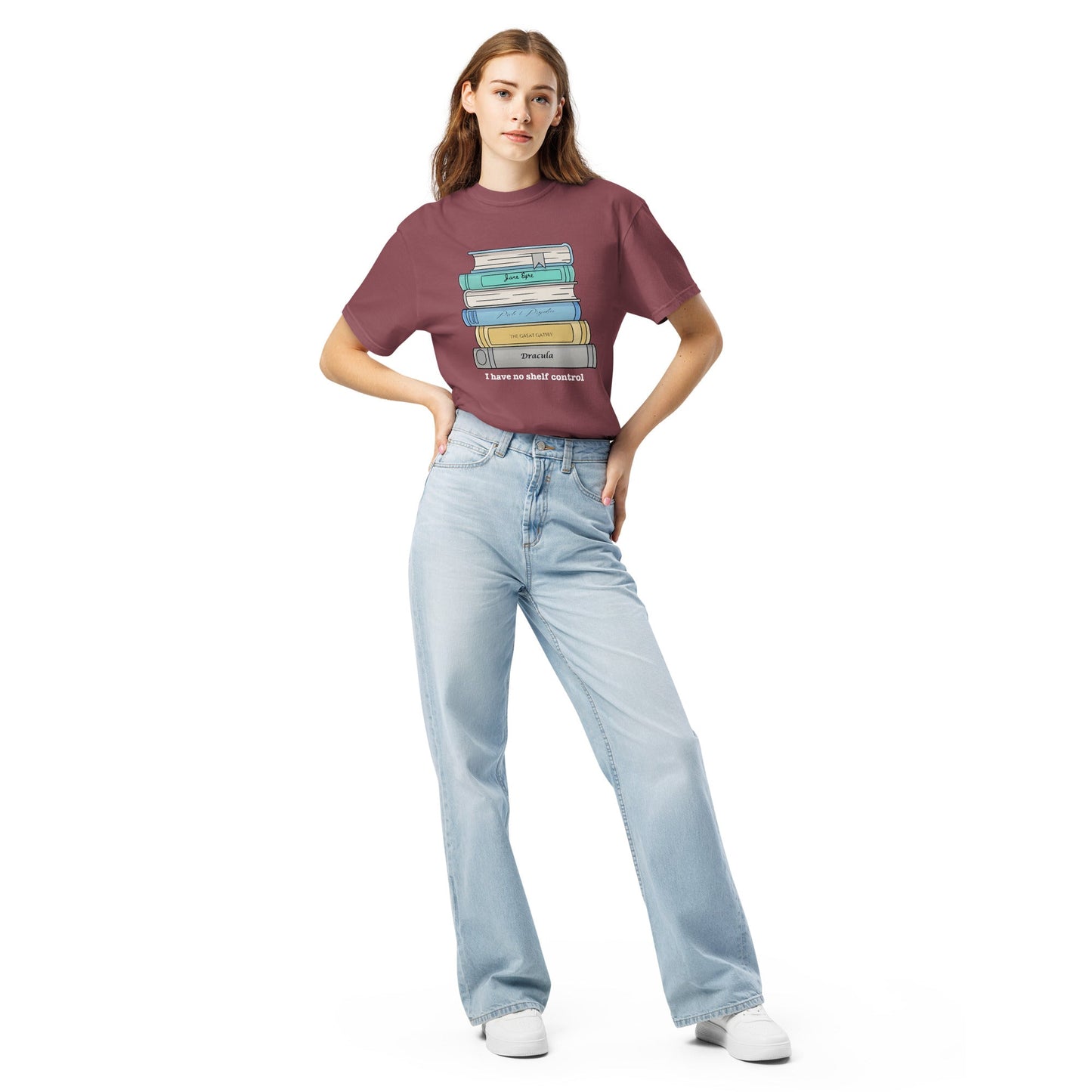 No Shelf Control Unisex garment-dyed heavyweight t-shirt