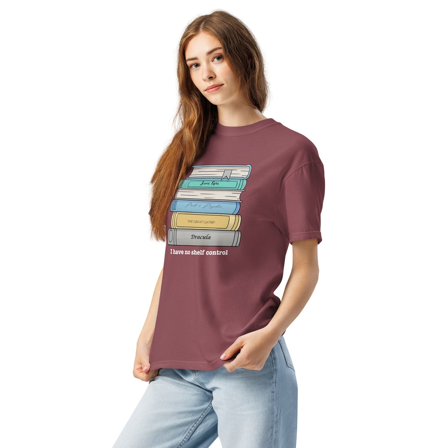 No Shelf Control Unisex garment-dyed heavyweight t-shirt