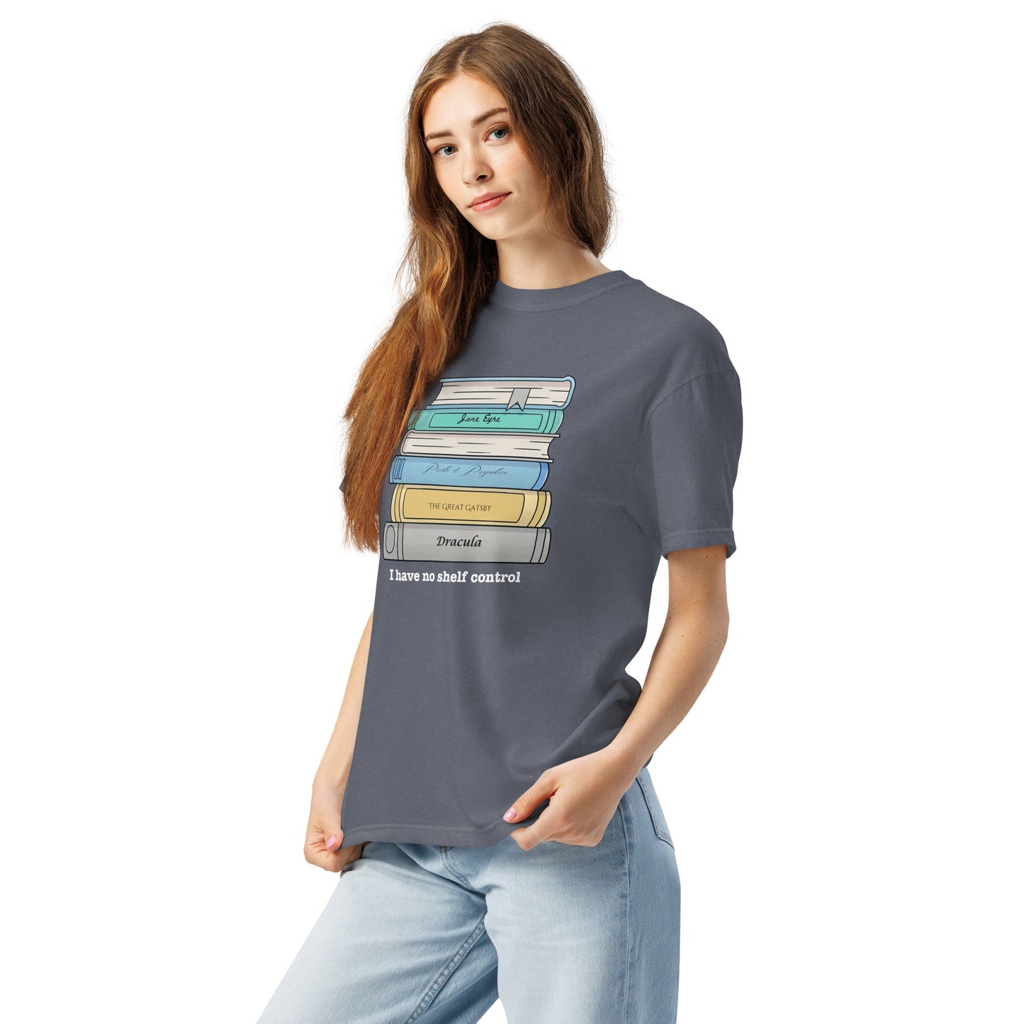No Shelf Control Unisex garment-dyed heavyweight t-shirt