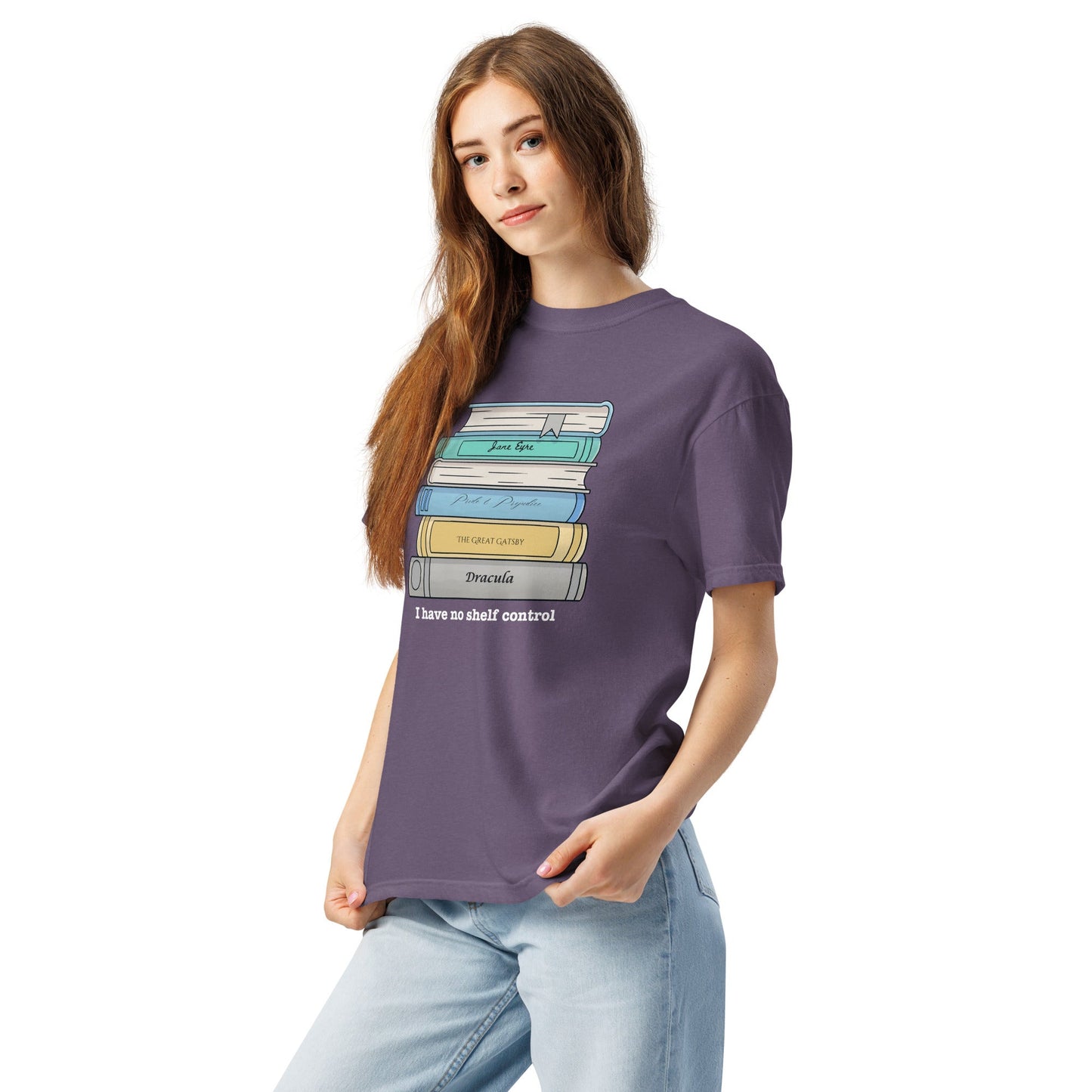 No Shelf Control Unisex garment-dyed heavyweight t-shirt