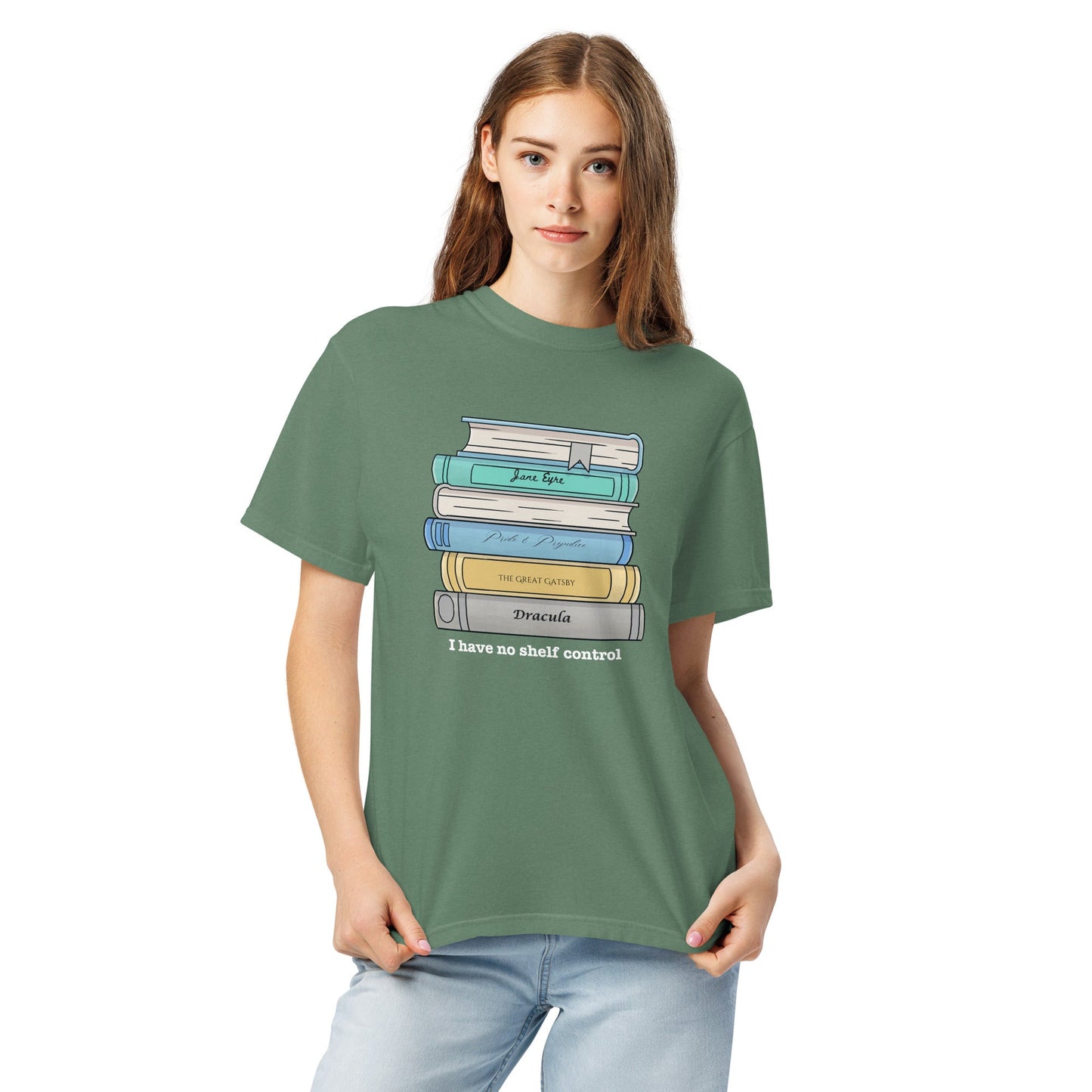 No Shelf Control Unisex garment-dyed heavyweight t-shirt
