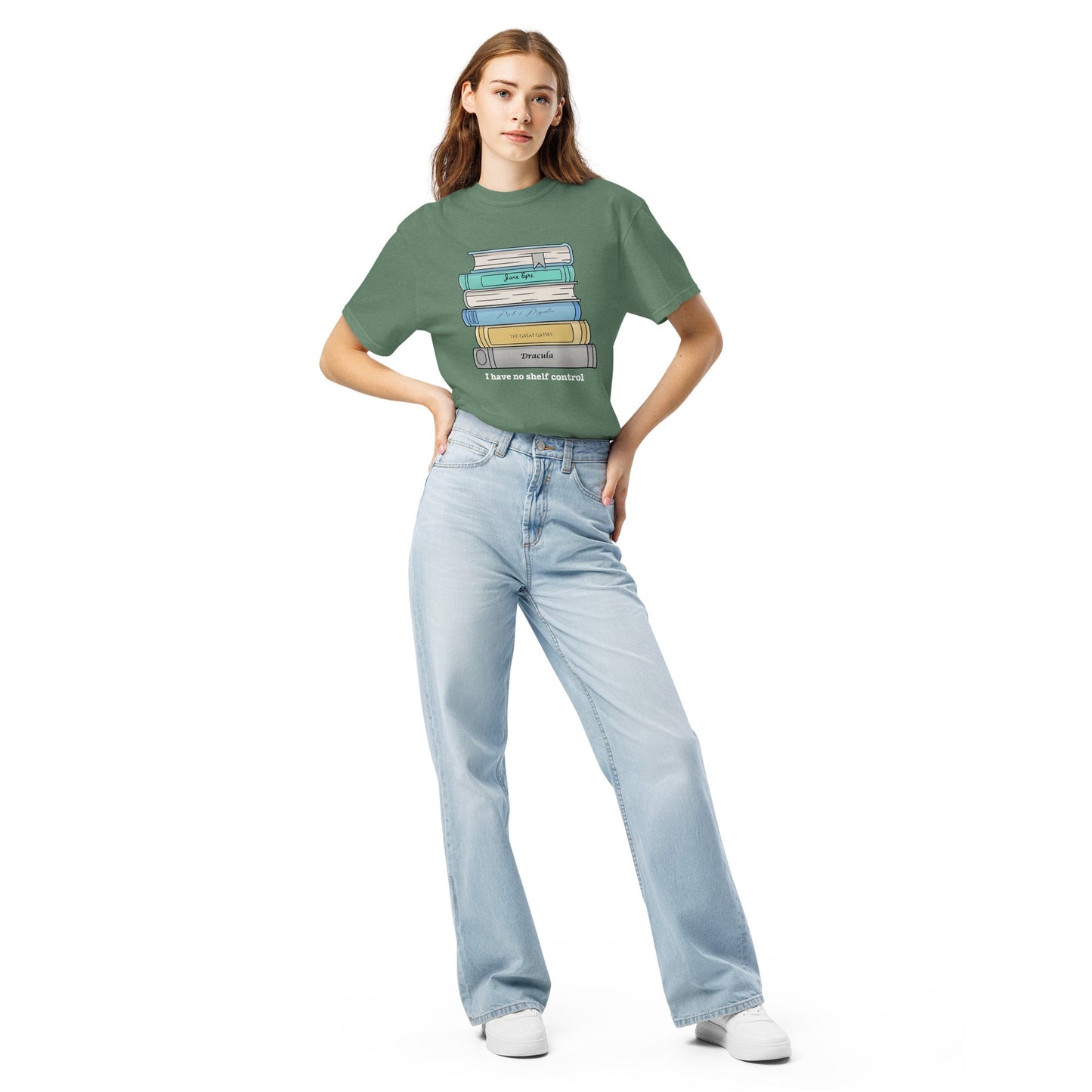 No Shelf Control Unisex garment-dyed heavyweight t-shirt