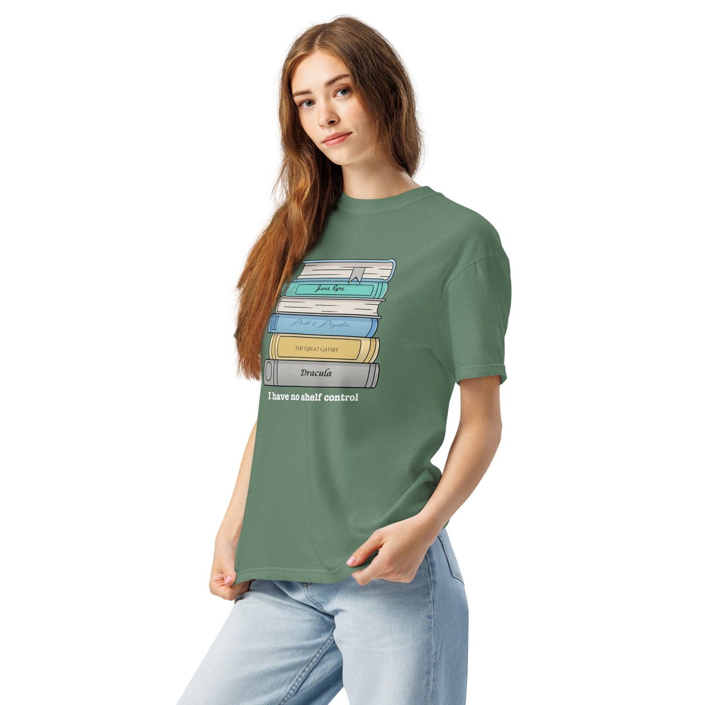 No Shelf Control Unisex garment-dyed heavyweight t-shirt