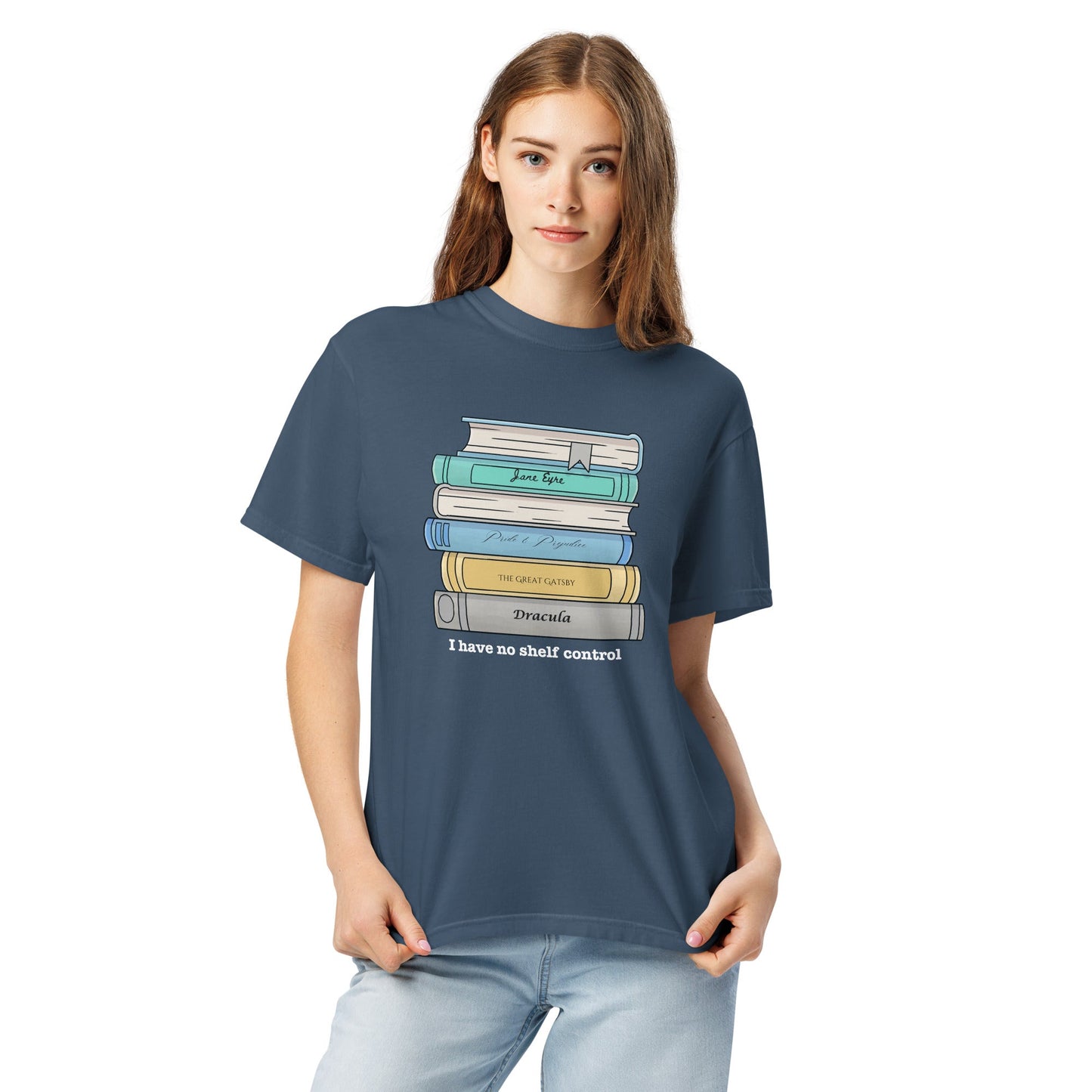 No Shelf Control Unisex garment-dyed heavyweight t-shirt