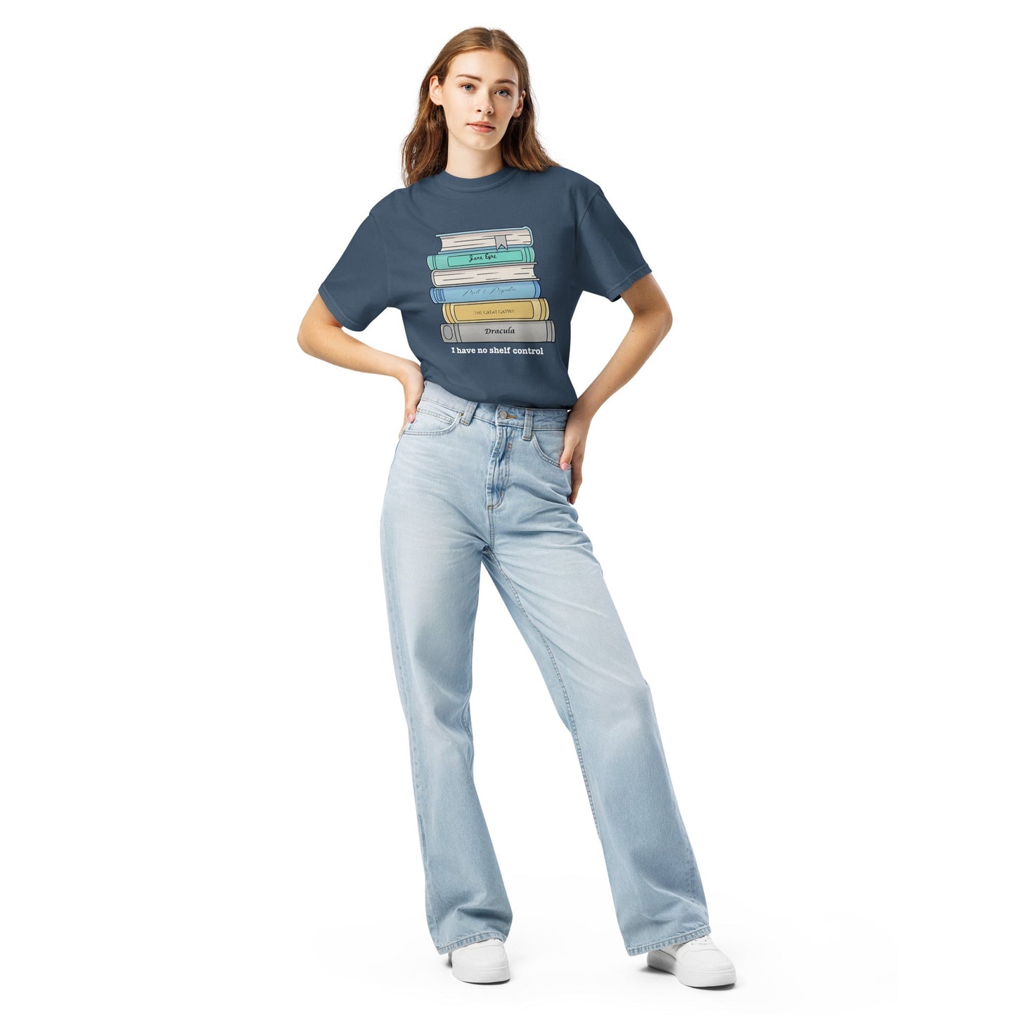 No Shelf Control Unisex garment-dyed heavyweight t-shirt