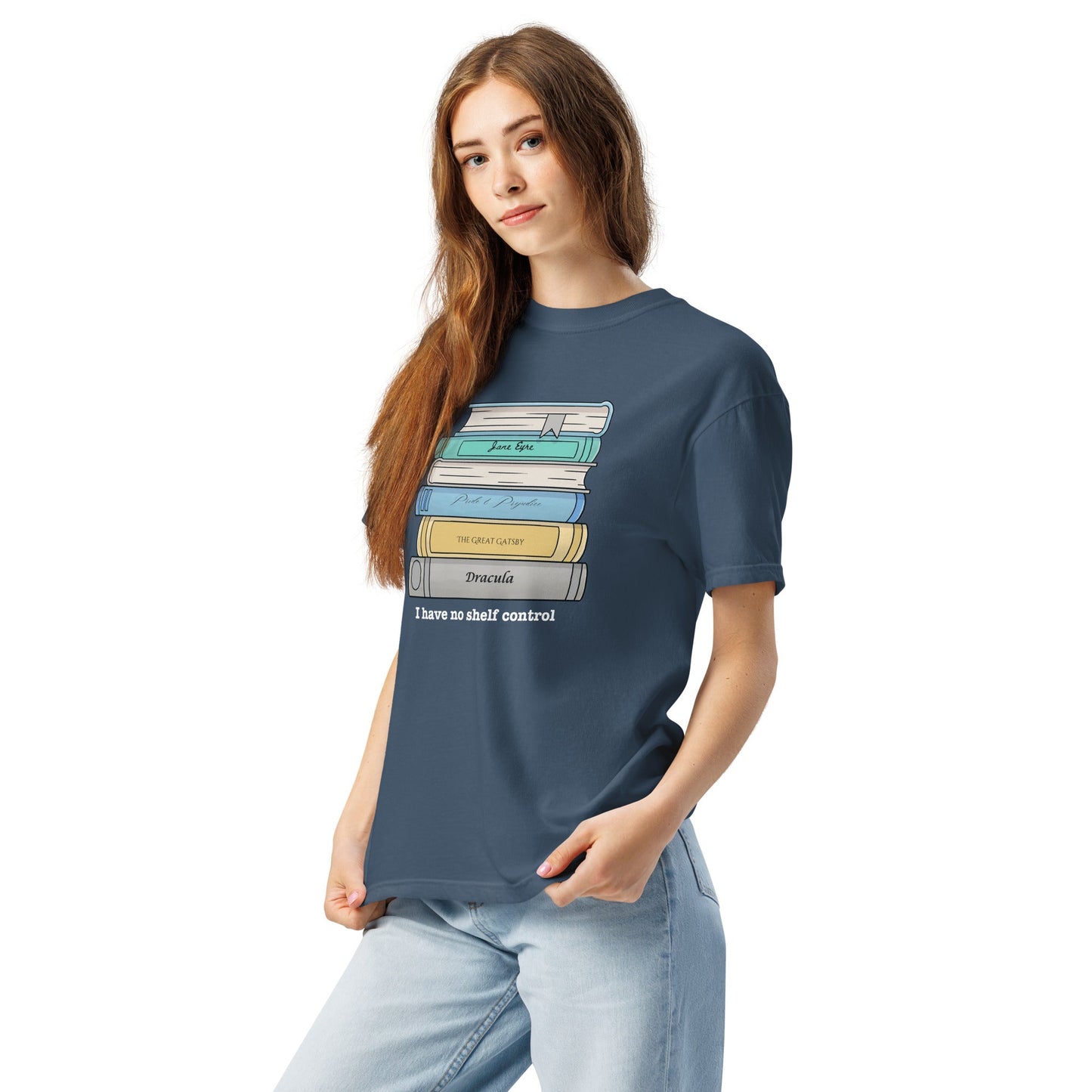 No Shelf Control Unisex garment-dyed heavyweight t-shirt