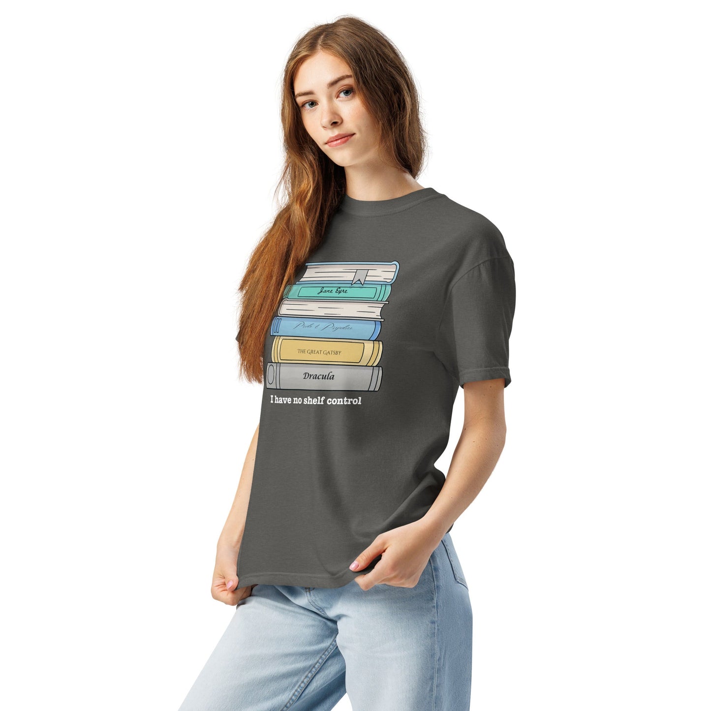 No Shelf Control Unisex garment-dyed heavyweight t-shirt